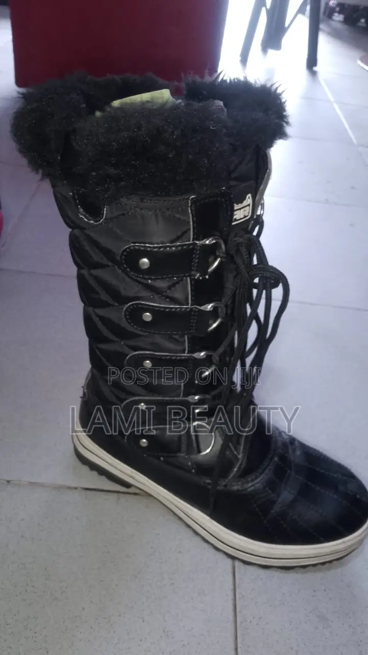 Black High Top Boots Size 39