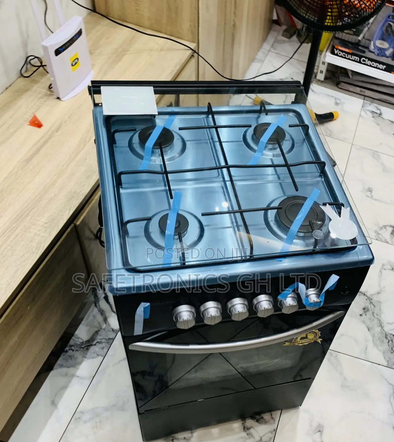 Get Your Favorite Black 4 Gas Burner Glass (50x50) Volcano Cooker