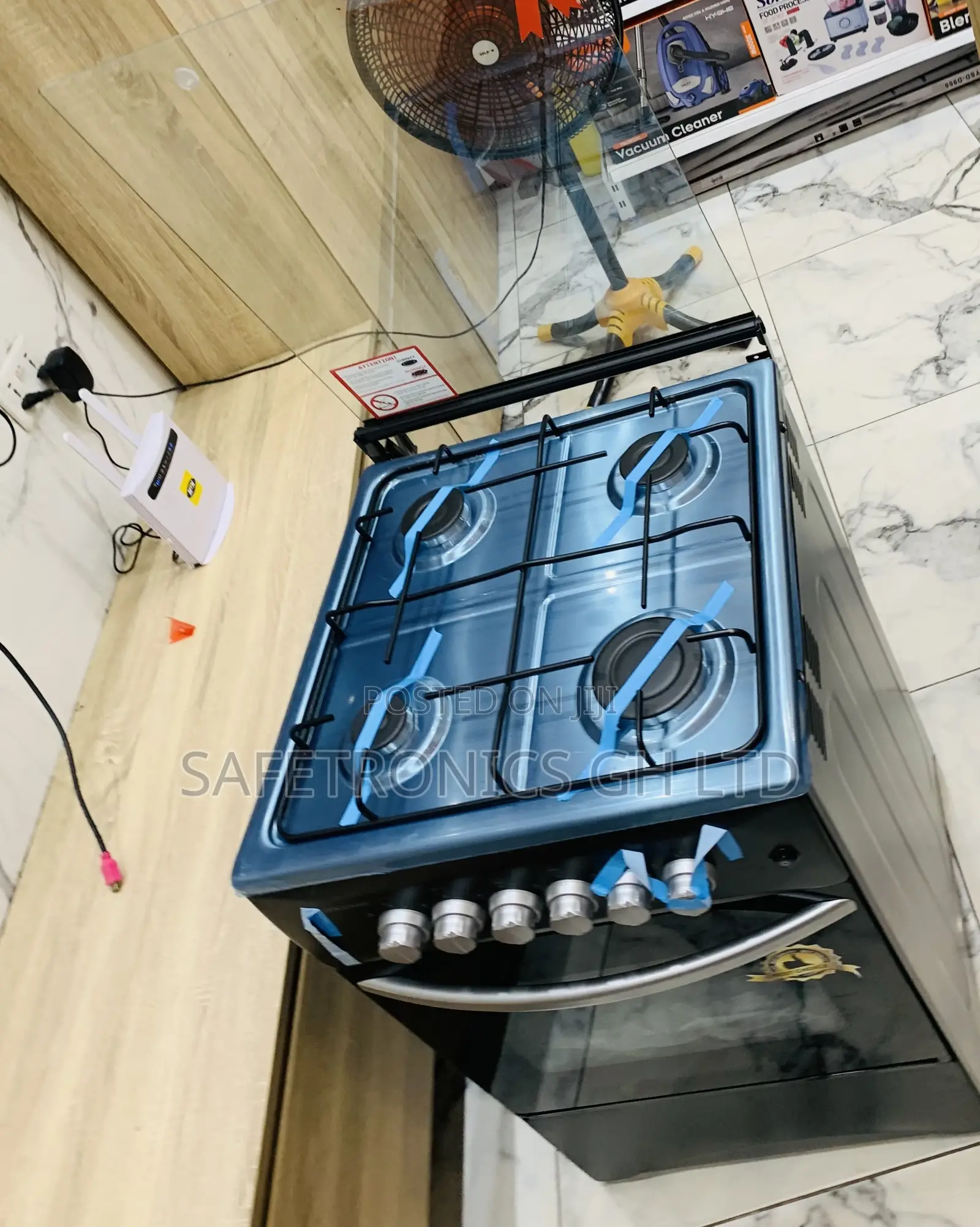 Super Powerful Black Volcano 4 Gas Cooker (50x50) Oven Grill