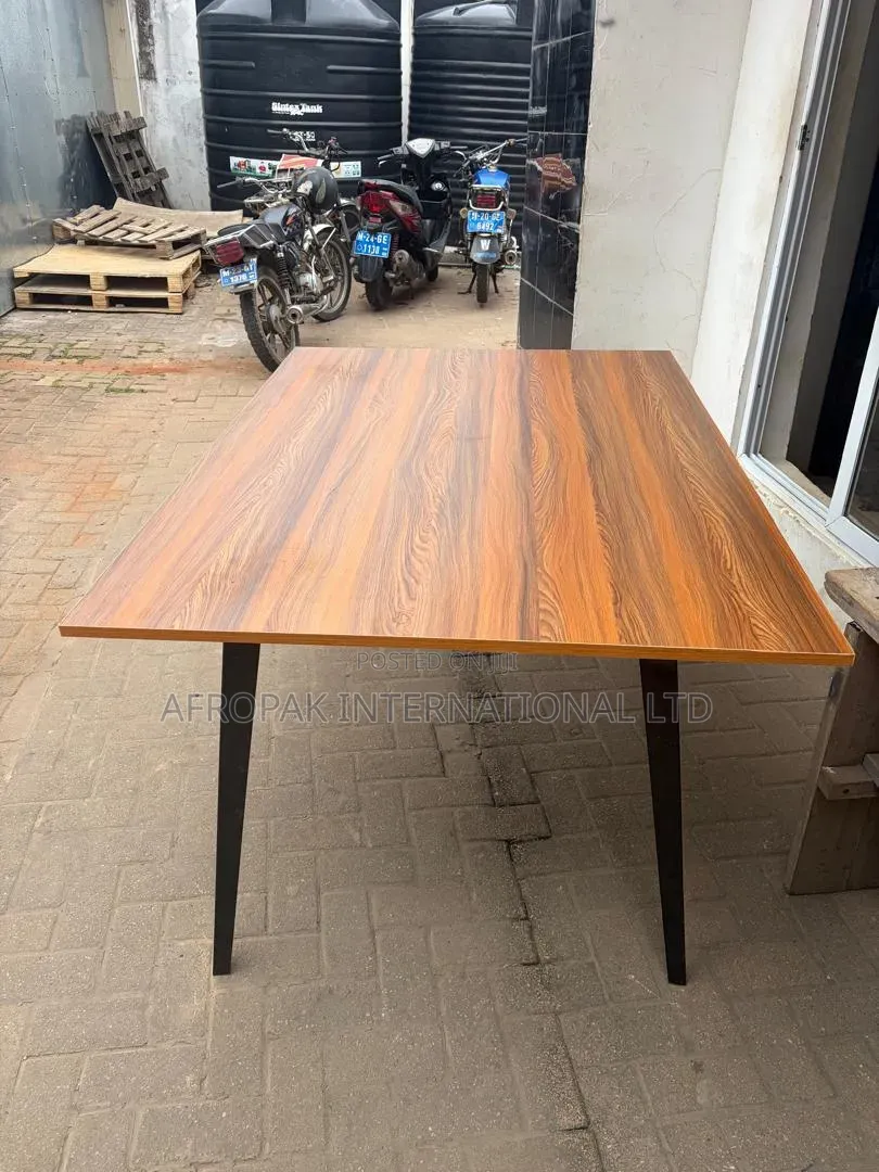 Wood and Metal Dining Table