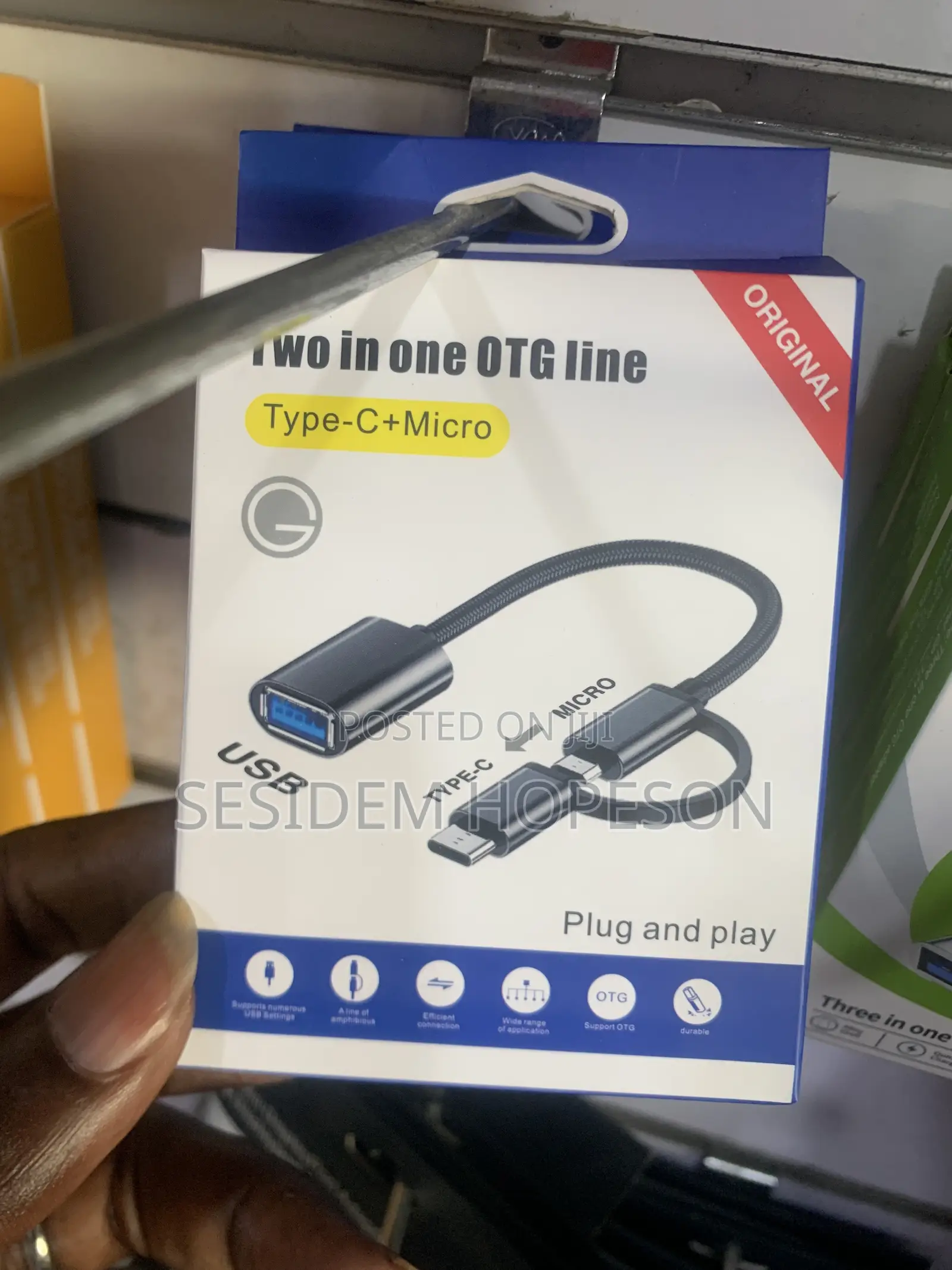 Generic 2-in-1 USB OTG (On-the-Go) Cable Adapter