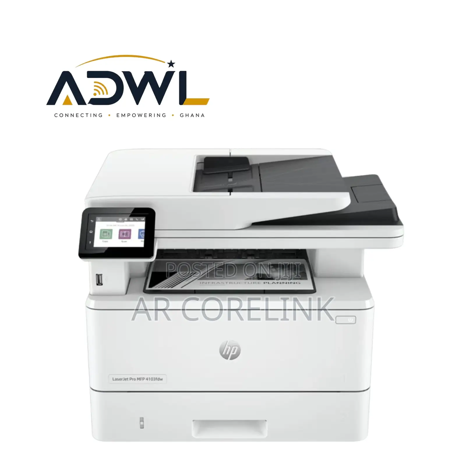 HP LaserJet M4103FDW Print, Scan, Copy, Duplex/Wireless/ Black Printer