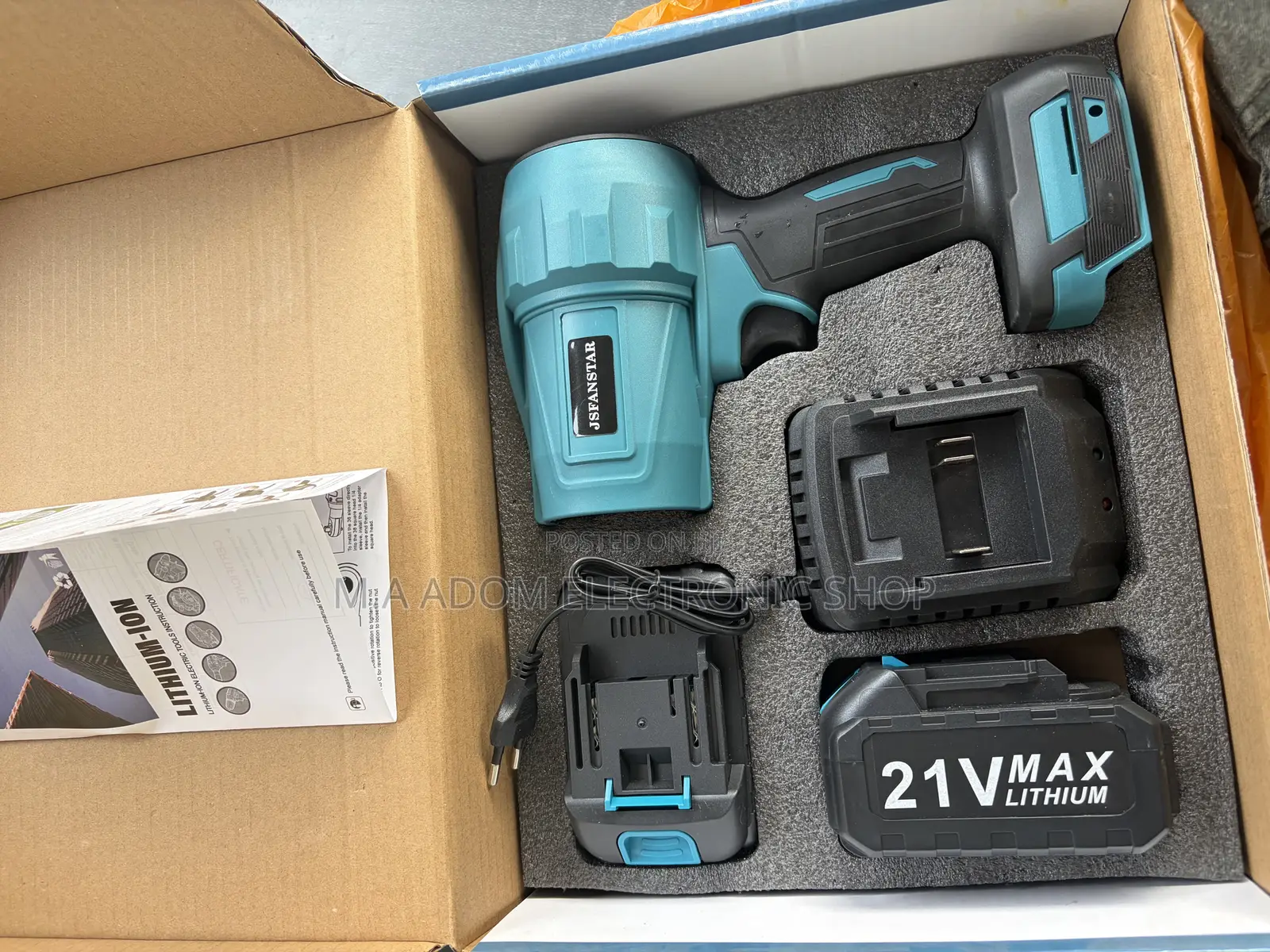 Portable Electric Blower With Two Rechargeable Battery a Charger