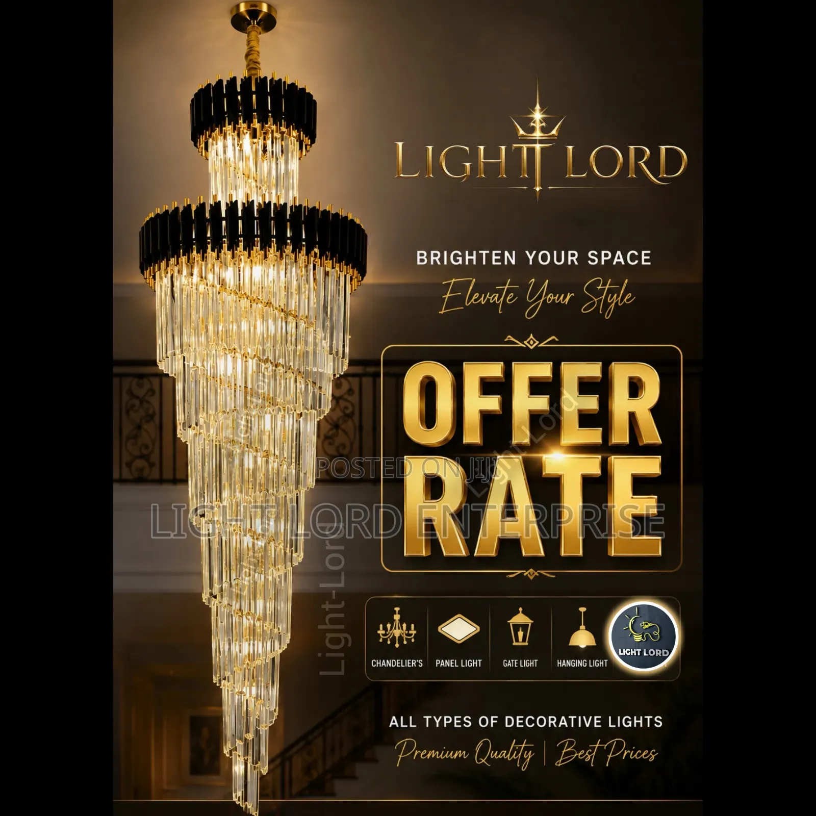 Premium Quality 10layer Chandelier Heavy Duty