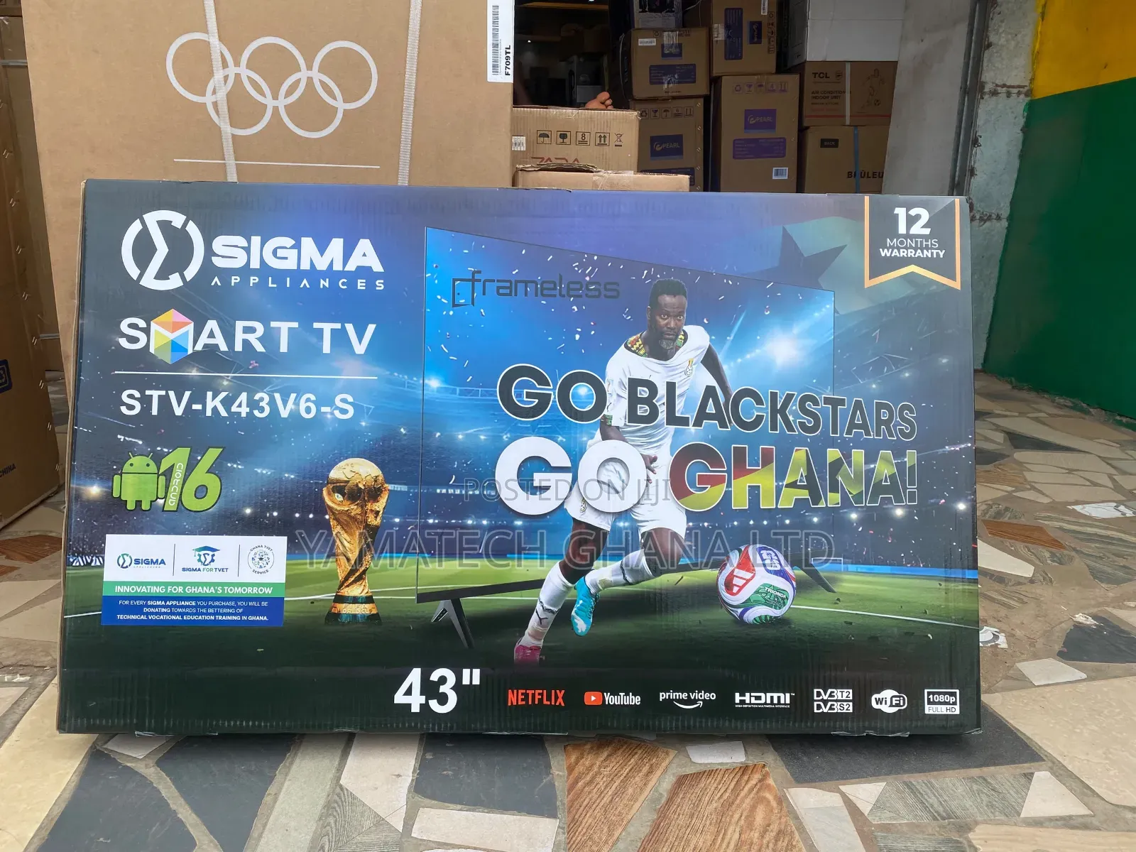 Sigma 43inch Quality Display Flameless Smart Android TV