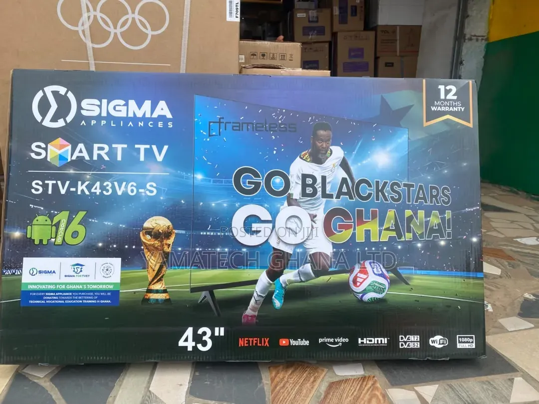 Sigma 43inch Quality Display Flameless Smart Android TV