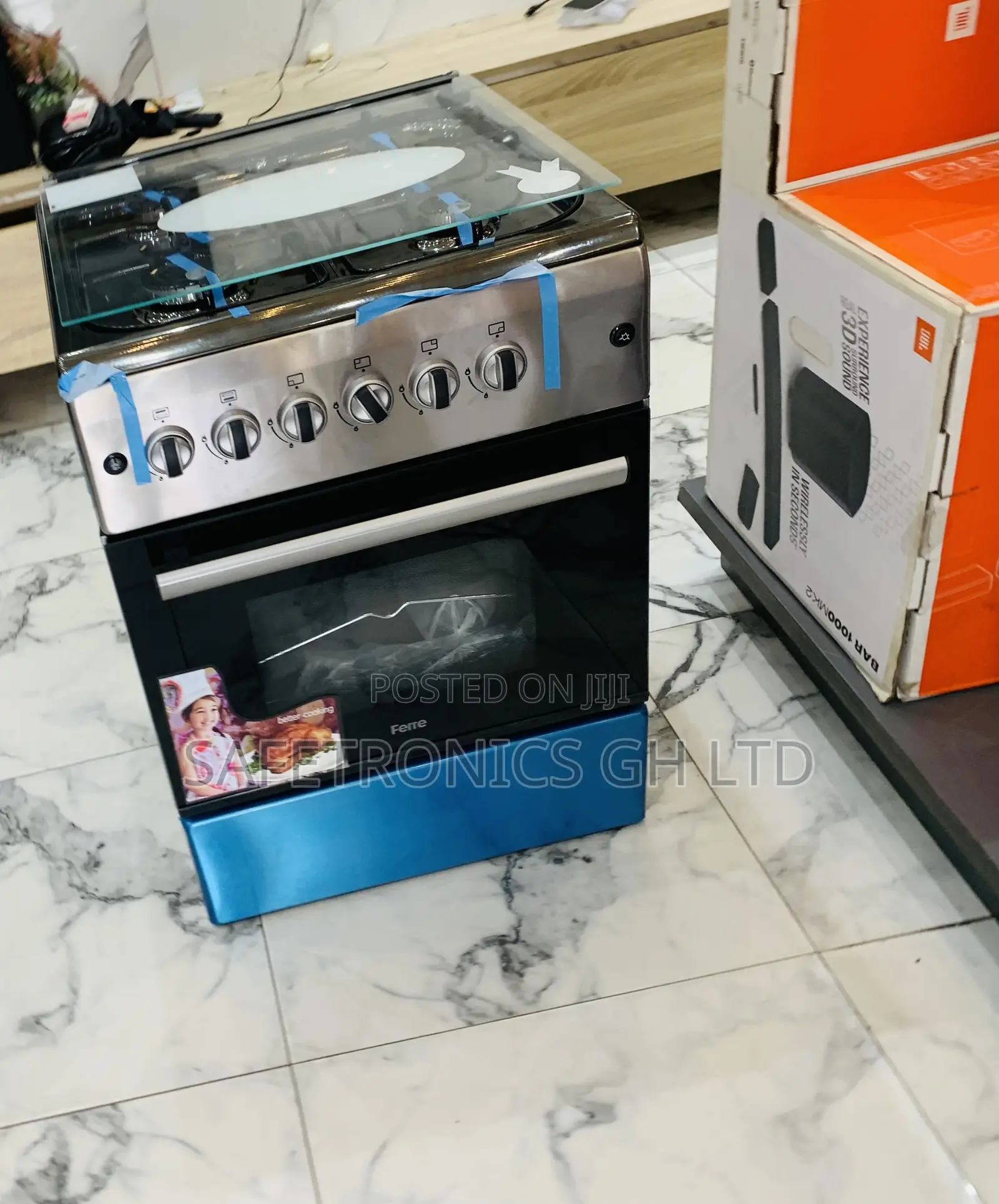Check Out Auto Ignition Ferre (60x60) 4 Burner Oven Gas