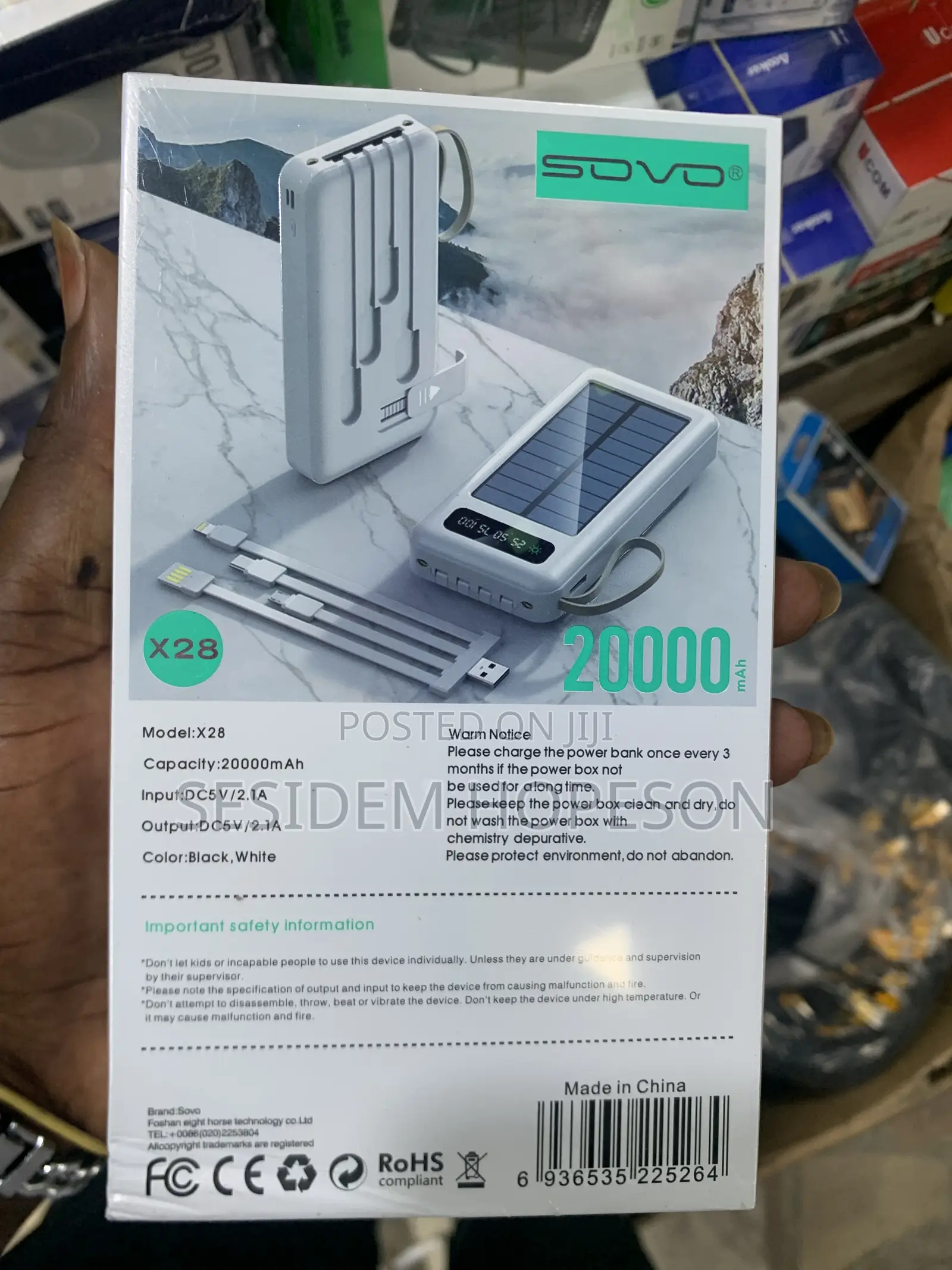 SOVO X28 Solar Power Bank