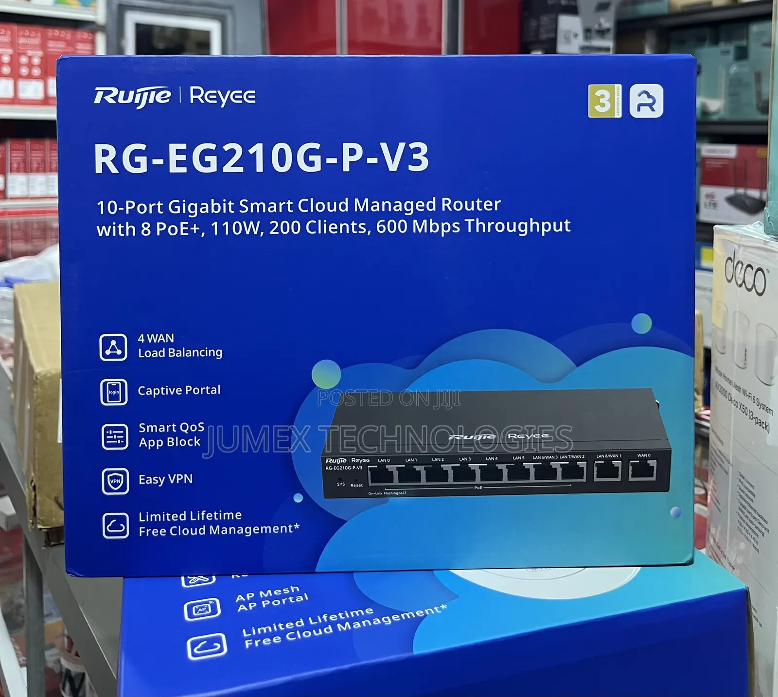 Ruijie RG-EG210G-P-V3 10-Port Gigabit Smart Cloud Managed Router