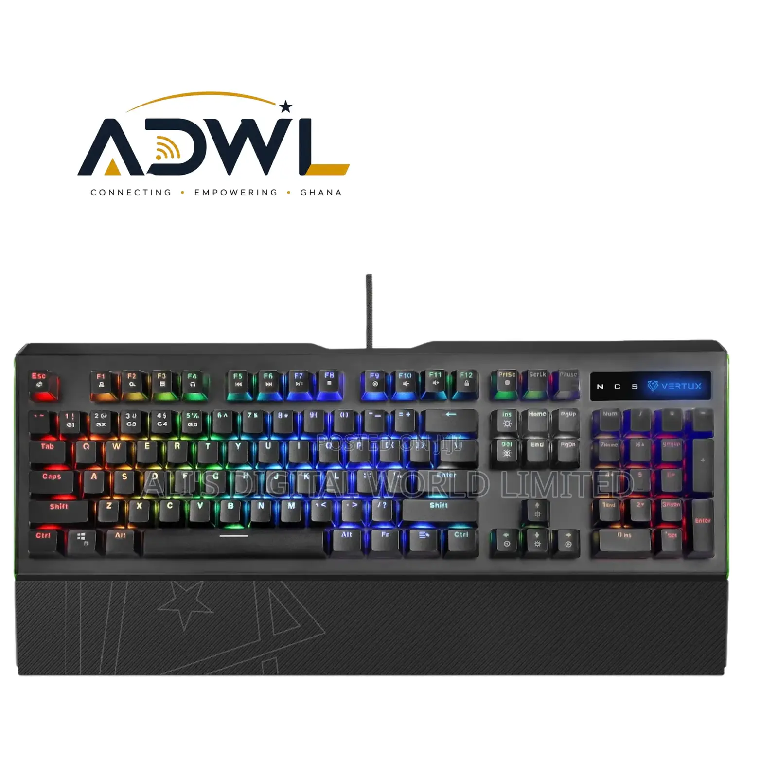 Vertux Mechanical Wired Gaming Keyboard Toucan.En