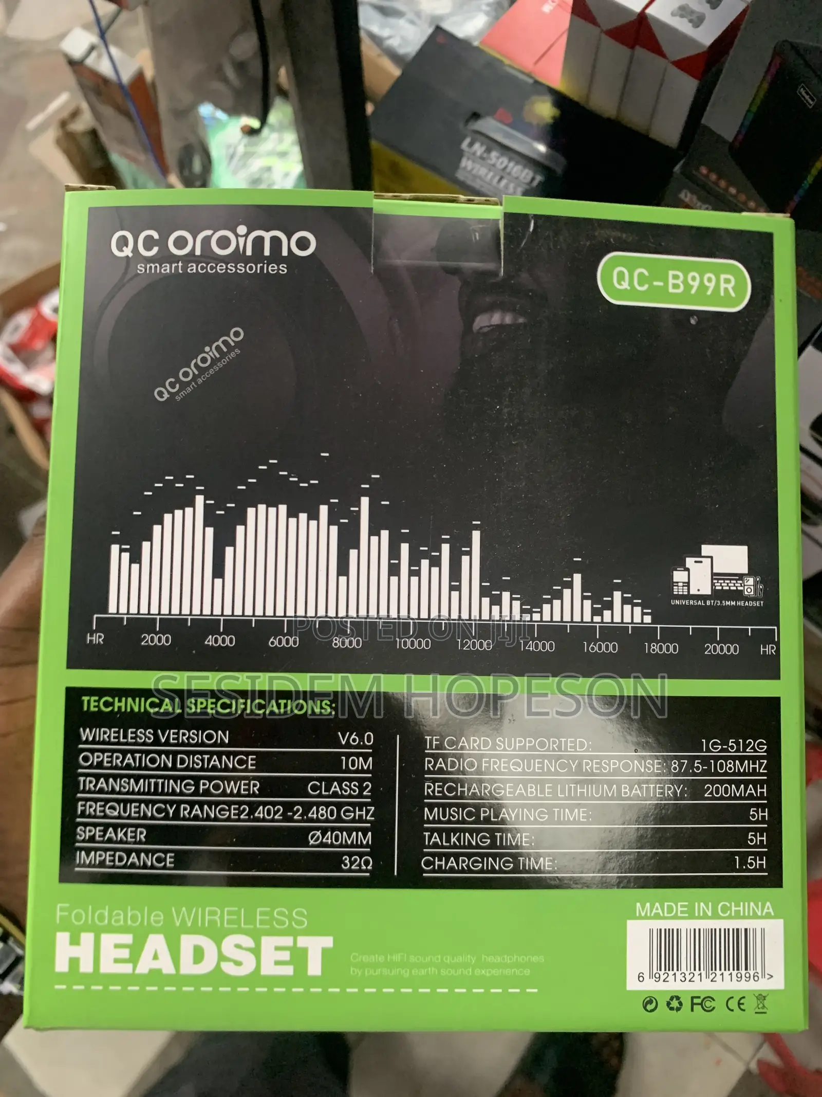QC Oroimo QC-B99R Wireless Headphones