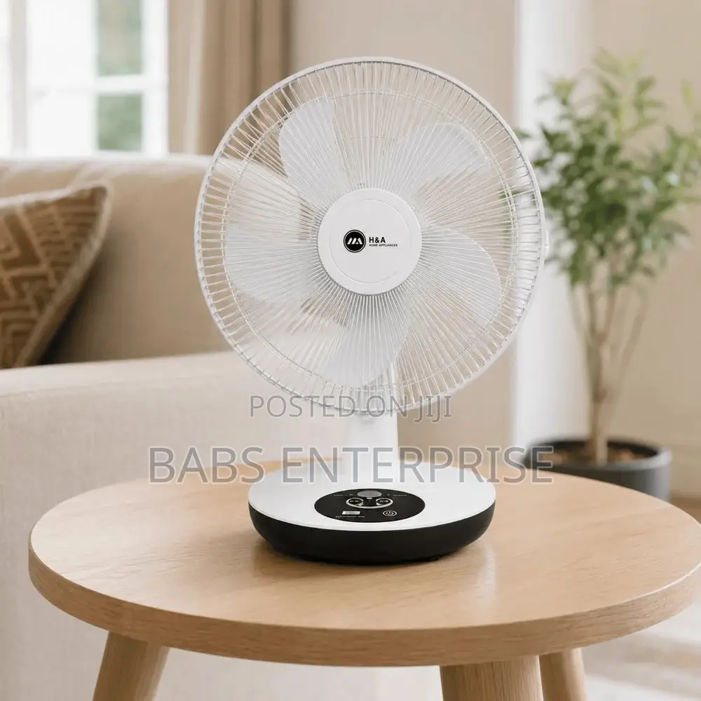 H a Table Top Rechargeable Fan 16"