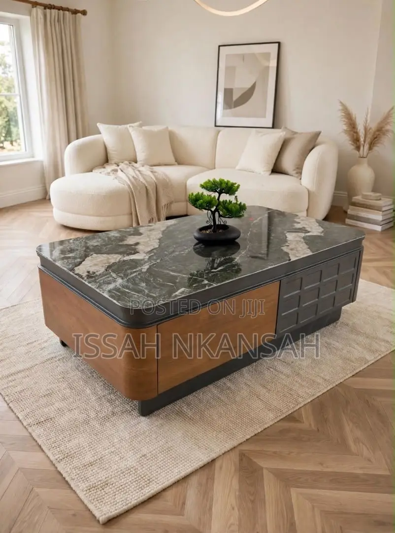 Dark Green Marble Top Coffee Table