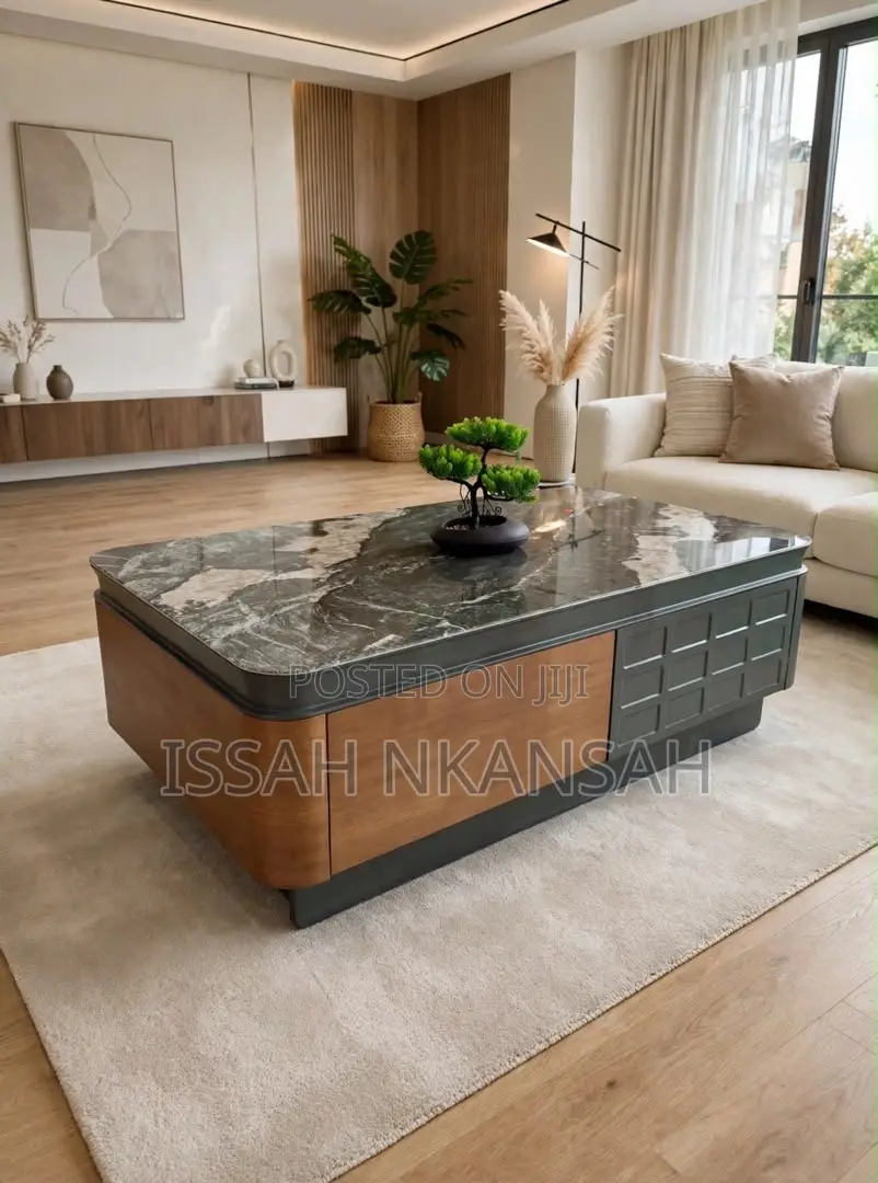 Dark Green Marble Top Coffee Table