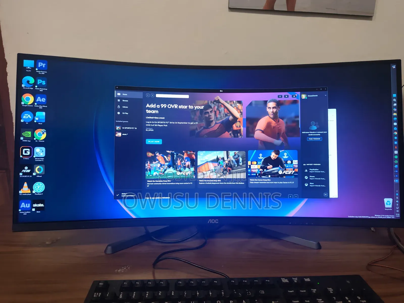 AOC 34" Ultrawide Curved Gaming Monitor CU34G2X - 165Hz - Neat