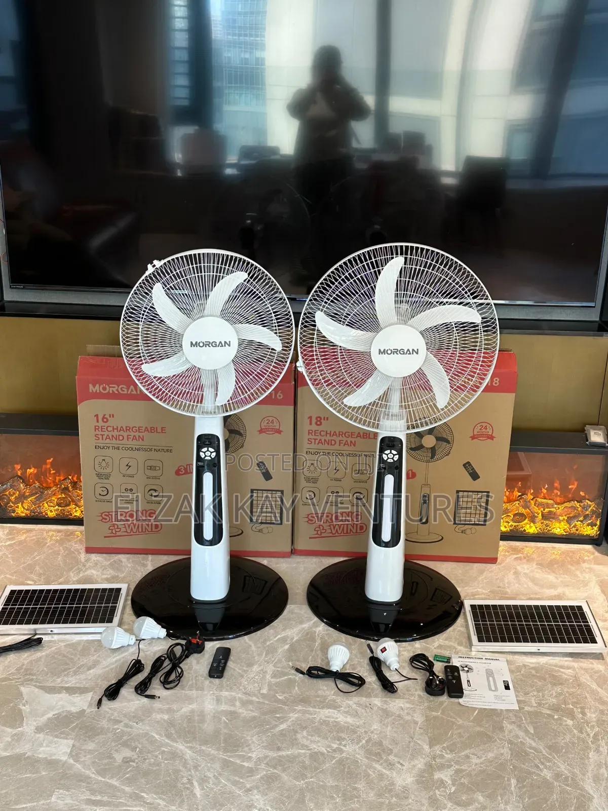 Strong Wind Solar Rechargeable Fan