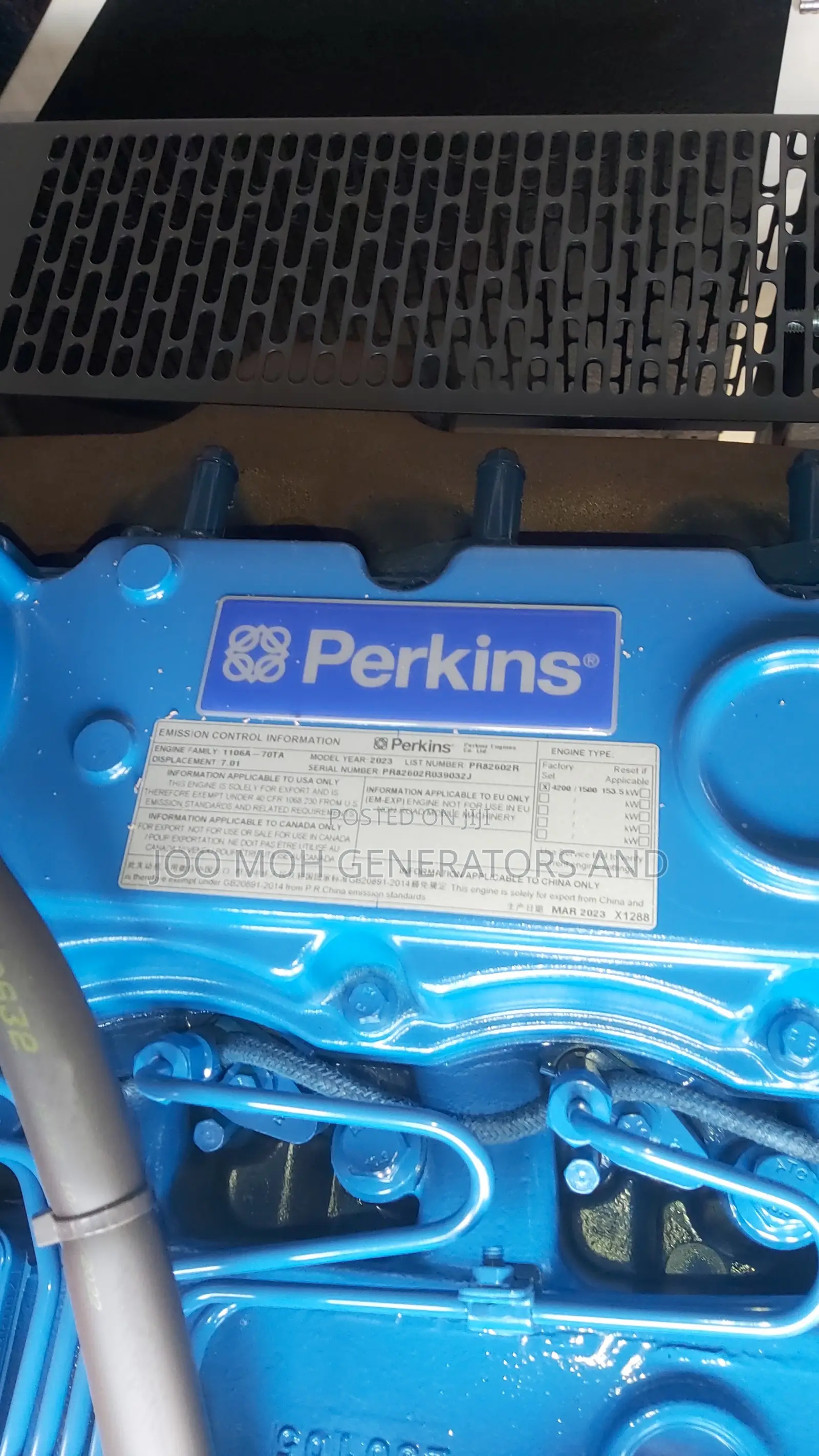 Slightly Used UK 500kva Perkins FG Wilson Generator