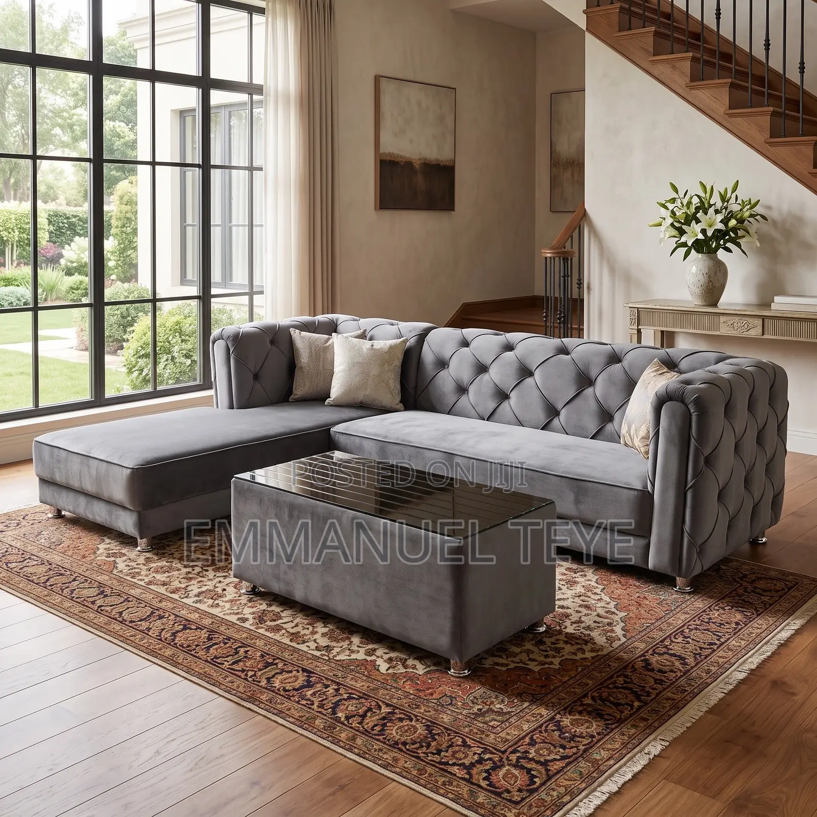 Brand New Luxury 3 in L Sharp Sofa