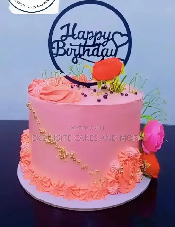 Pink Floral Cake for Ladies