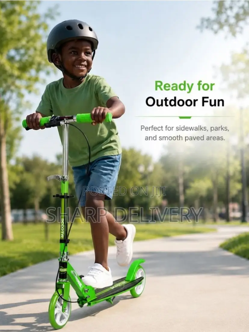 Kids 2-Wheel Foldable Big-Wheel Scooter for Ages 3+