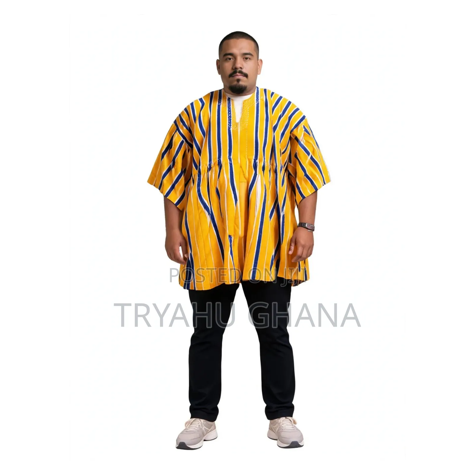 Yellow-Gold Blue Men's Fugu for Sale at Tryahu
