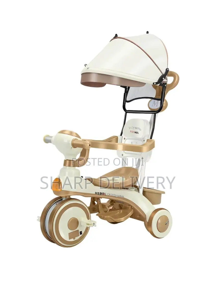 4 -in-1 Kids Tricycle With Adjustable Canopy