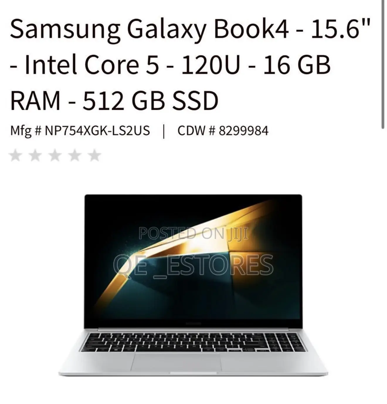 New Laptop Samsung Galaxy Book4 16GB Intel Core Ultra 7 SSD 512GB