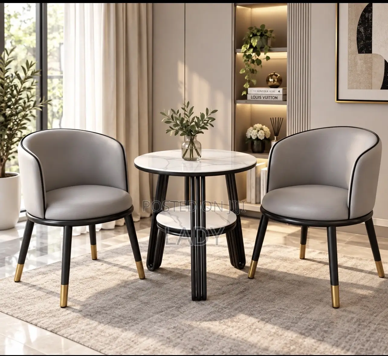 Dinning Set Two Chairs Table