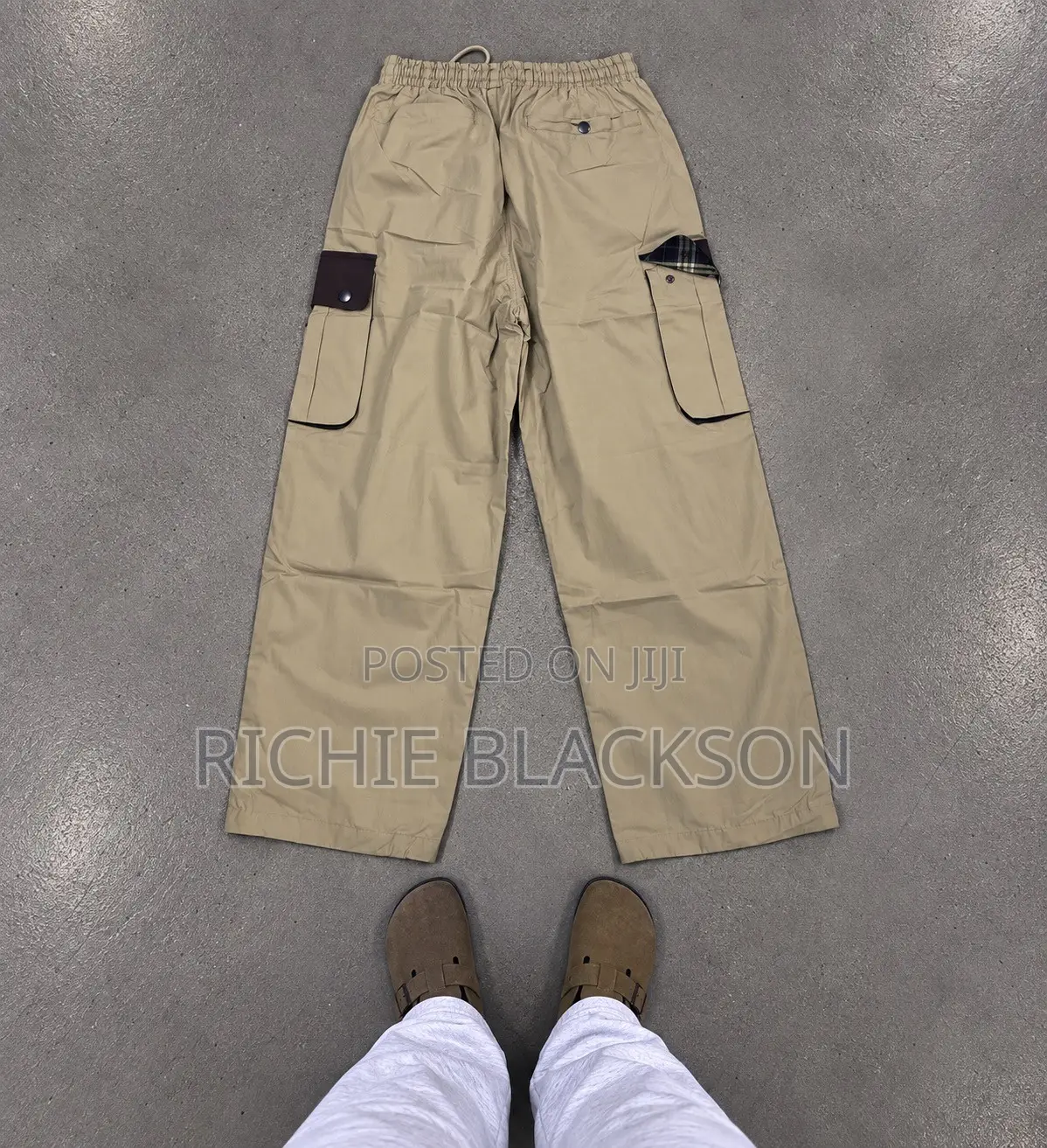 Cream Side Pocket Pant