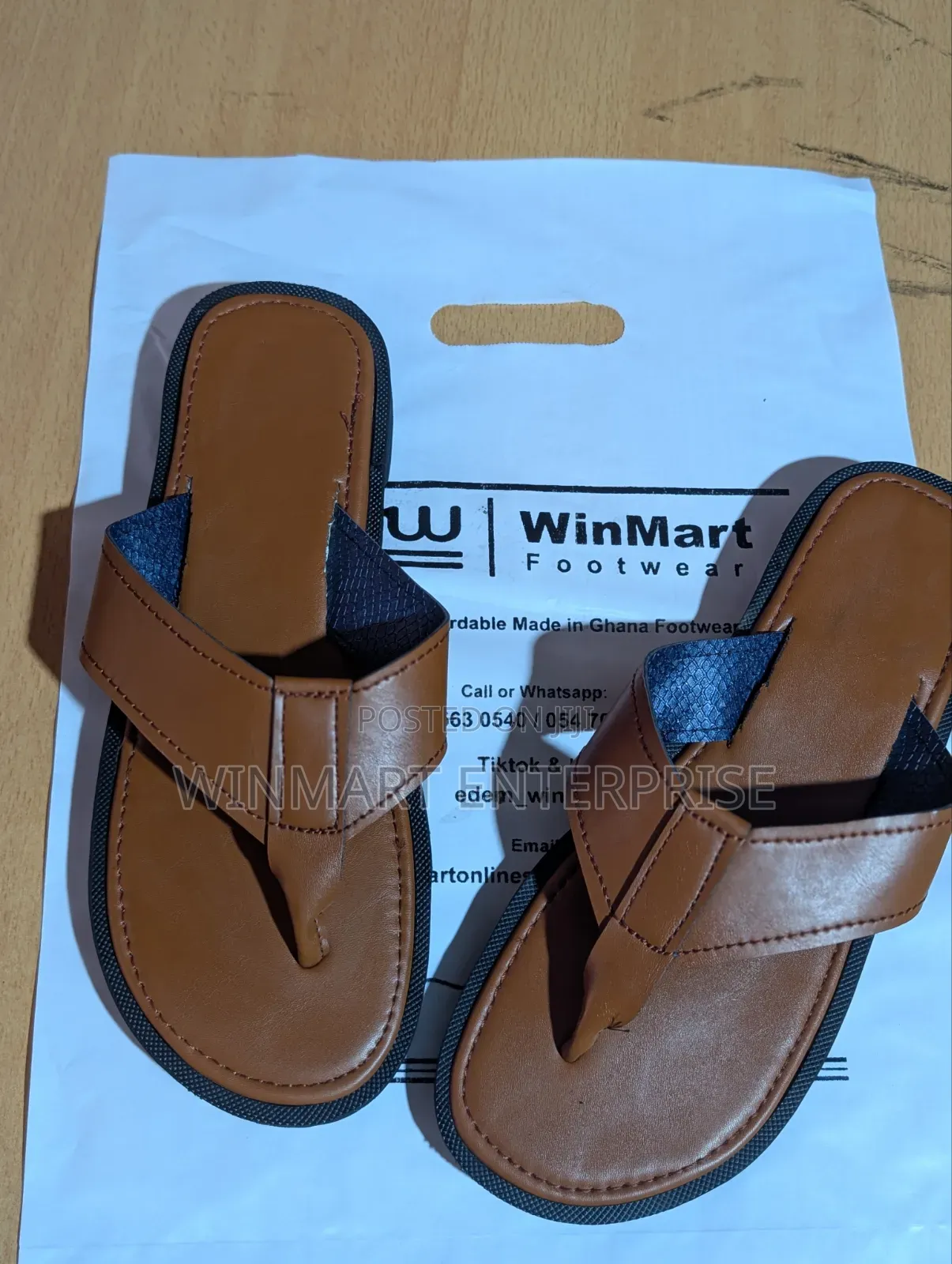 Ghana Made Brown Slippers