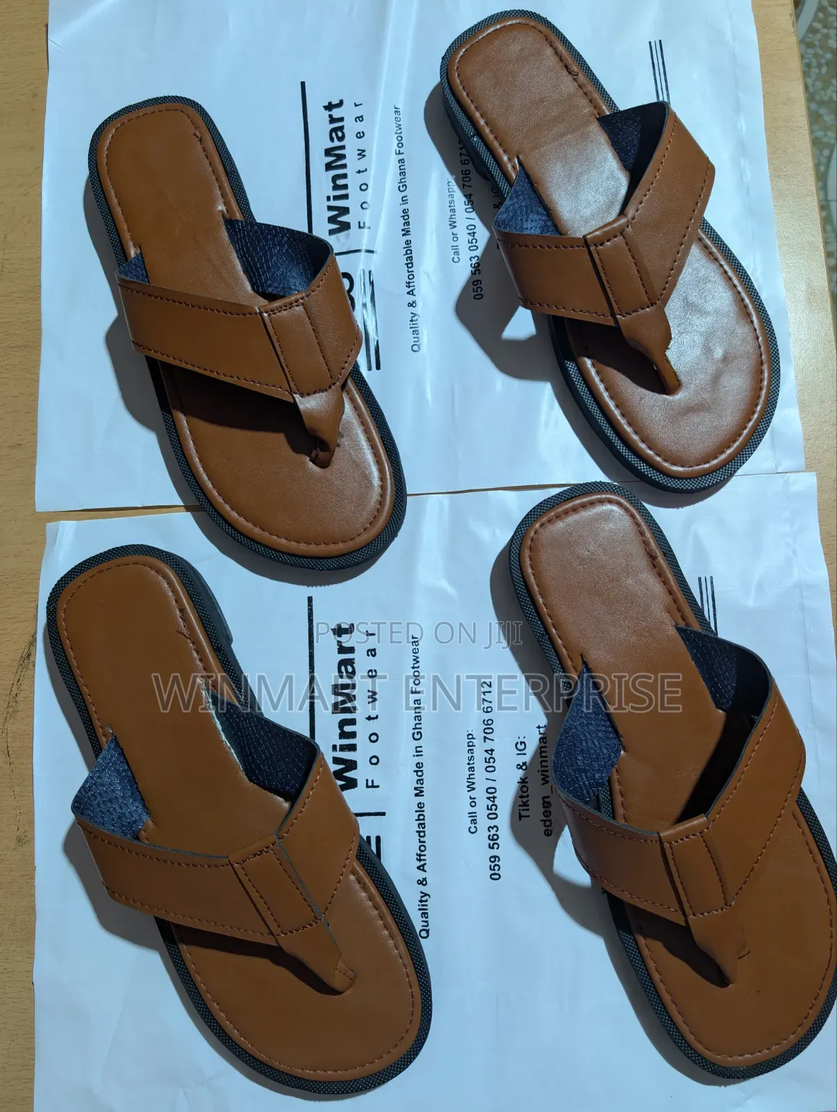 Ghana Made Brown Slippers