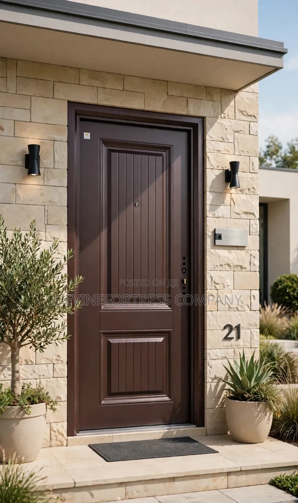 Quality Elegant Paladin Single Door Coffee Brown for All Weather