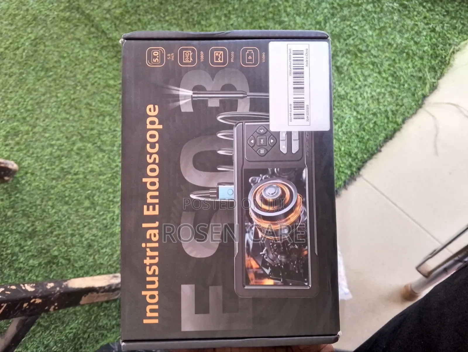 Dual-Lens 5-Inch Industrial Endoscope Camera for Inspection Repair.