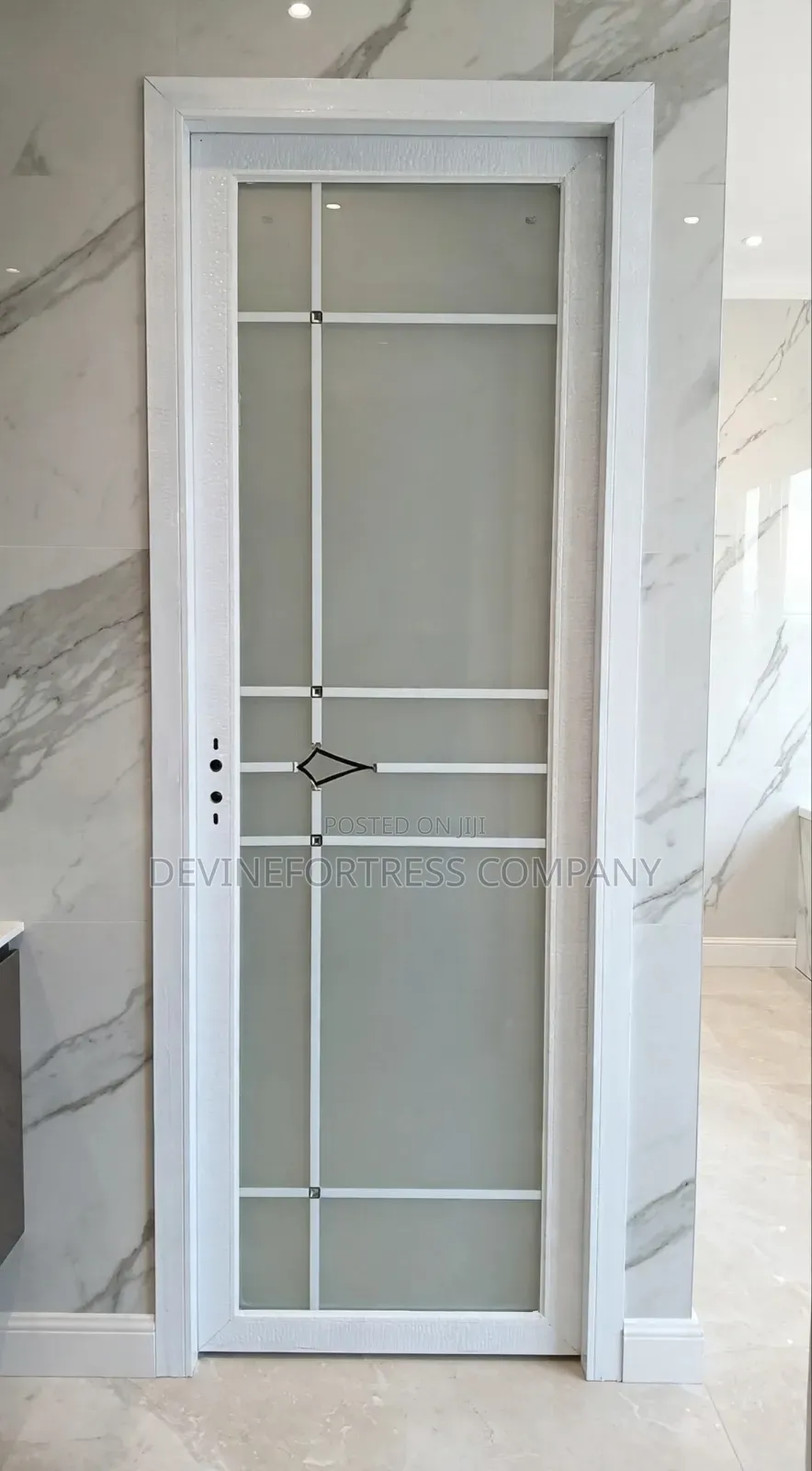 Quality Sed White Frame Double Glass Door Available