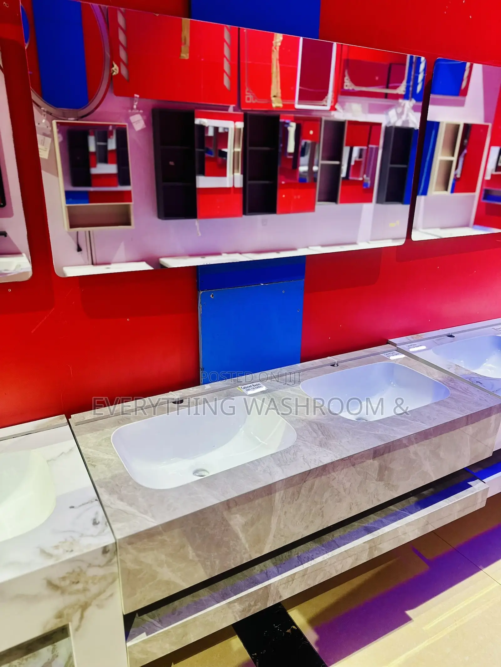 Double 120cm Cabinet Basin With Touchscreen Mirror