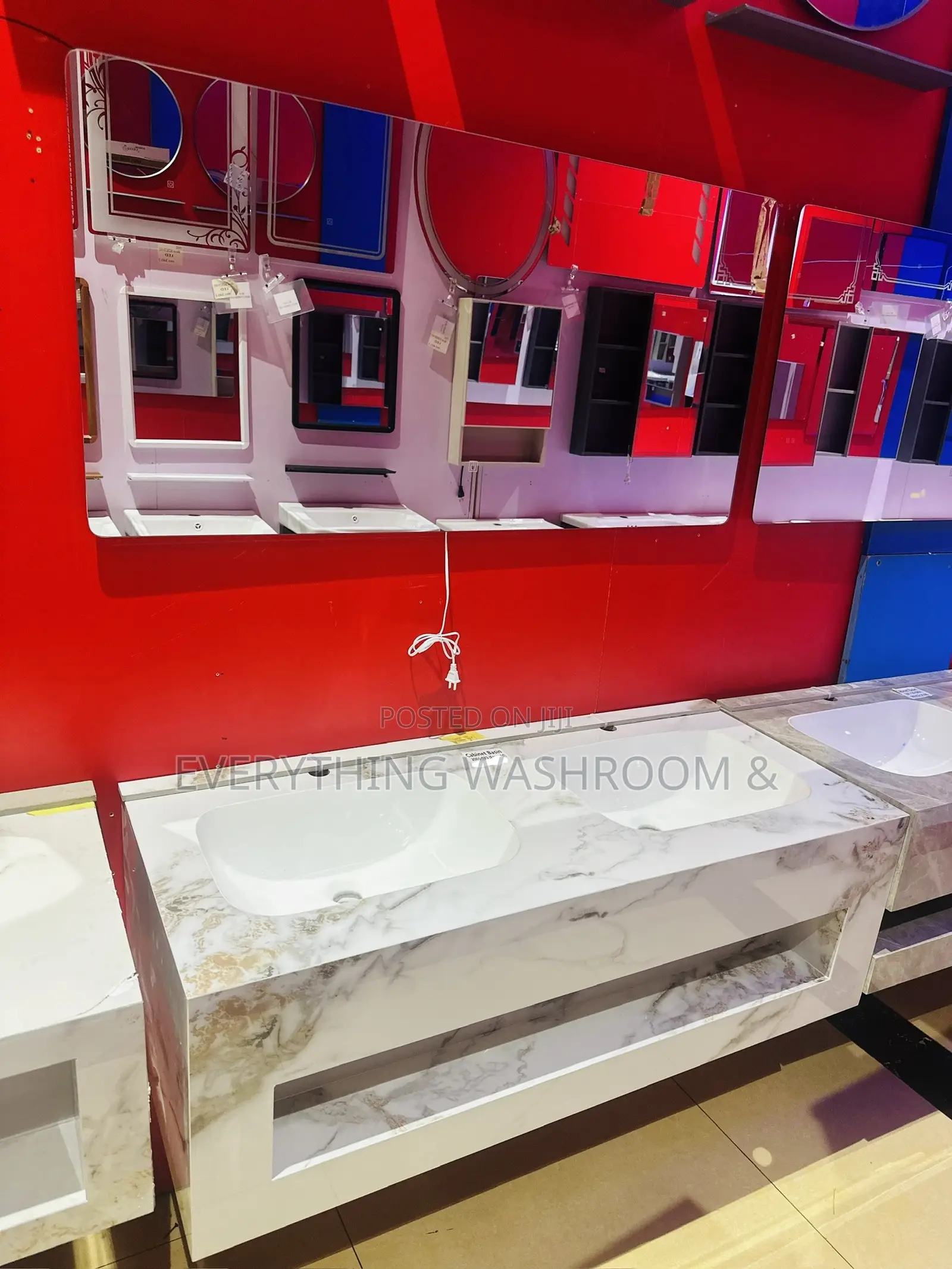 Double 120cm Cabinet Basin With Touchscreen Mirror