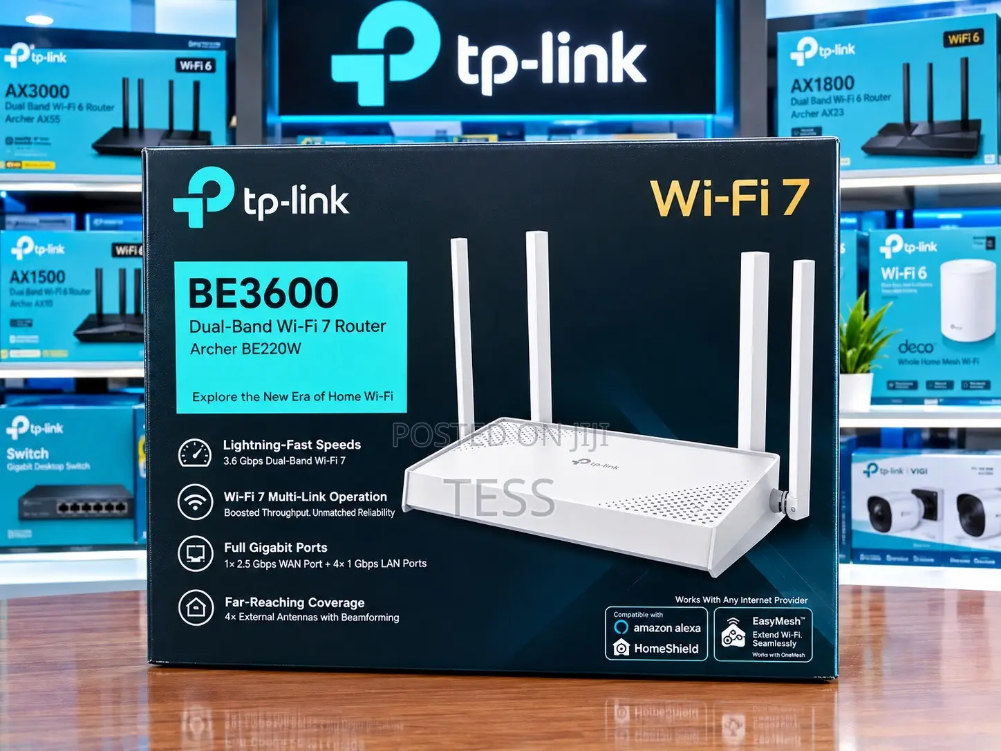 TP-Link Wi-Fi 7 Router Archer BE220 Dual-Band WLAN Gigabit Port