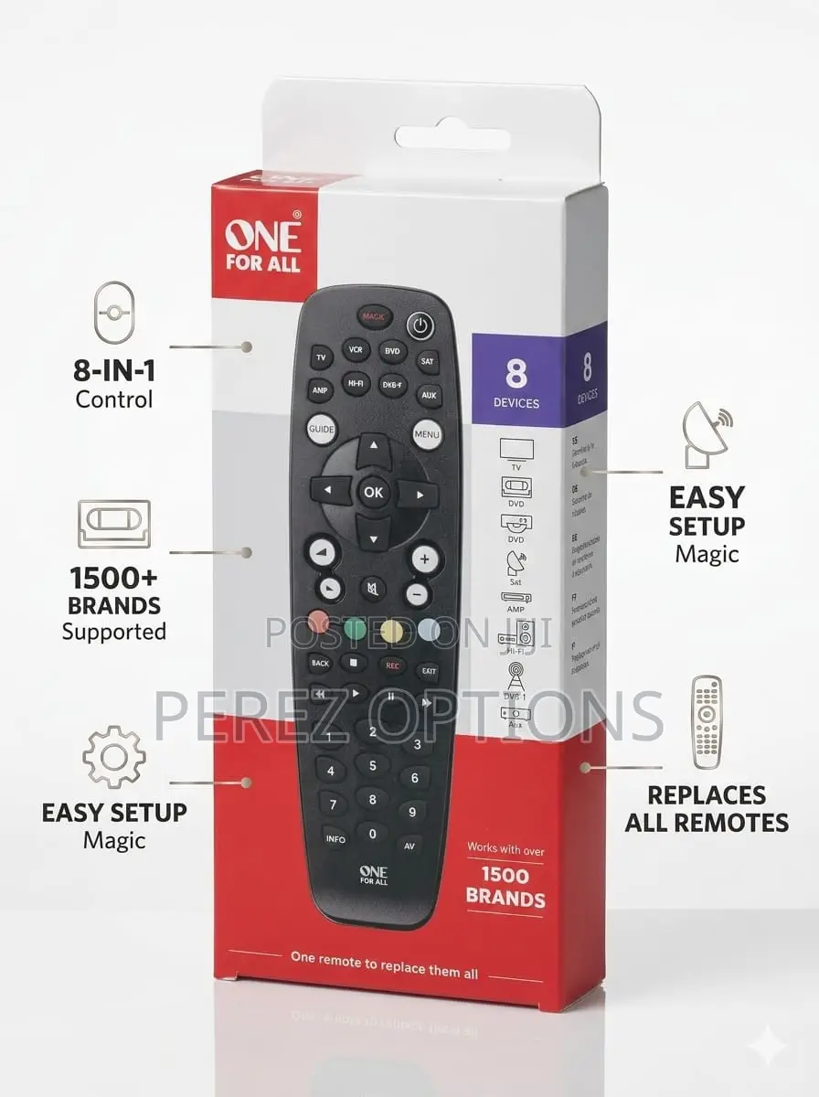 One for All Contour 8 Universal Remote Control (URC 2981)