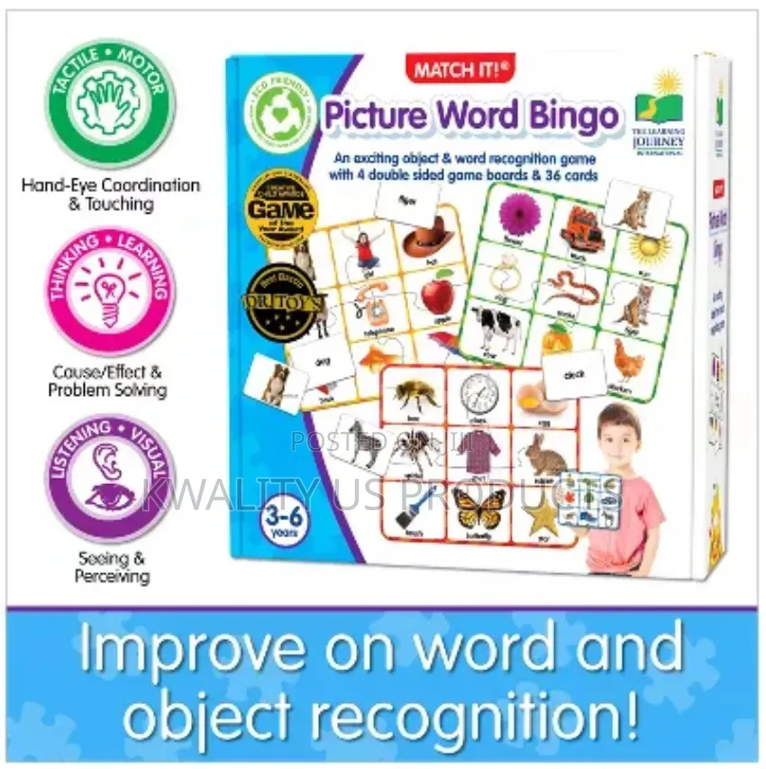 The Learning Journey Kids Picture Word Bingo