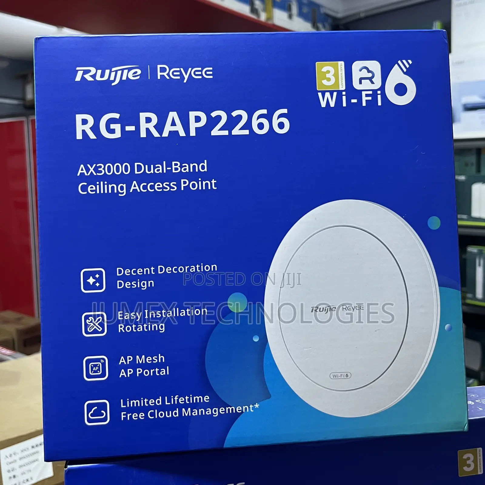 Ruijie Rg-Rap2266 Ax3000 Dual-Band Ceiling Access Point Wifi6