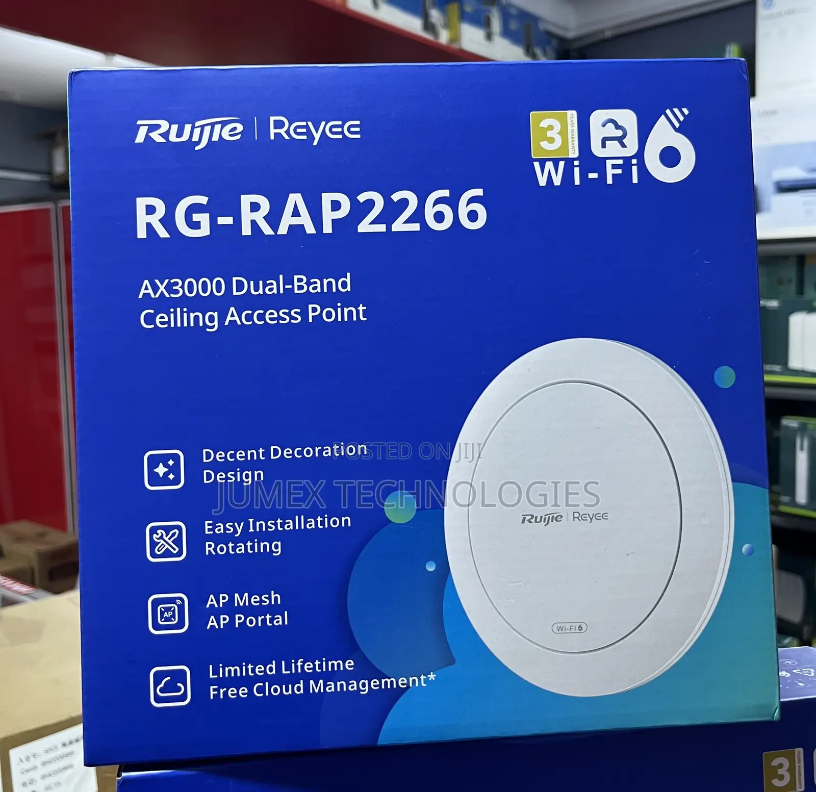 Ruijie Rg-Rap2266 Ax3000 Dual-Band Ceiling Access Point Wifi6
