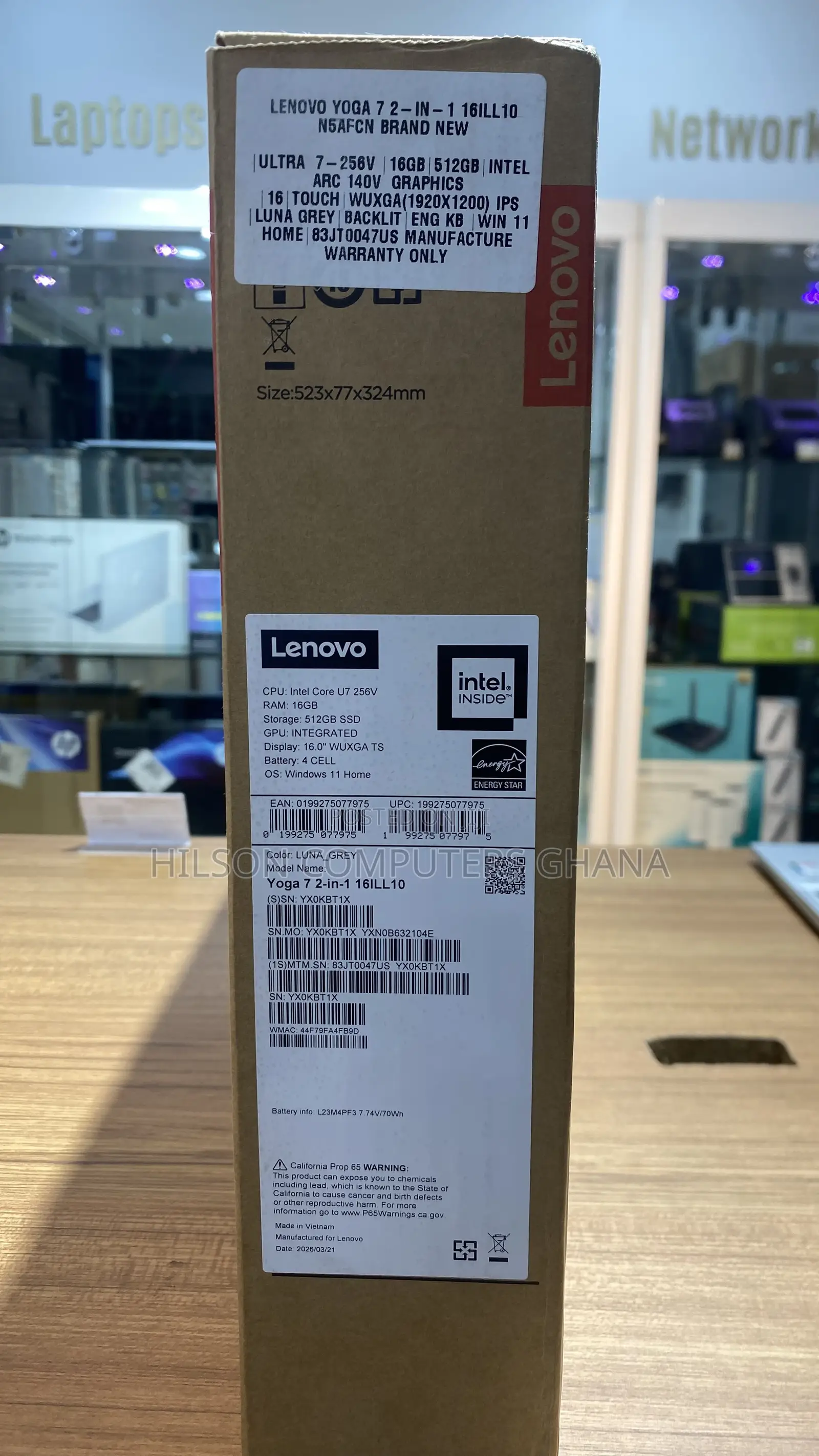 New Laptop Lenovo Yoga 7i 16GB Intel Core Ultra 7 SSD 512GB