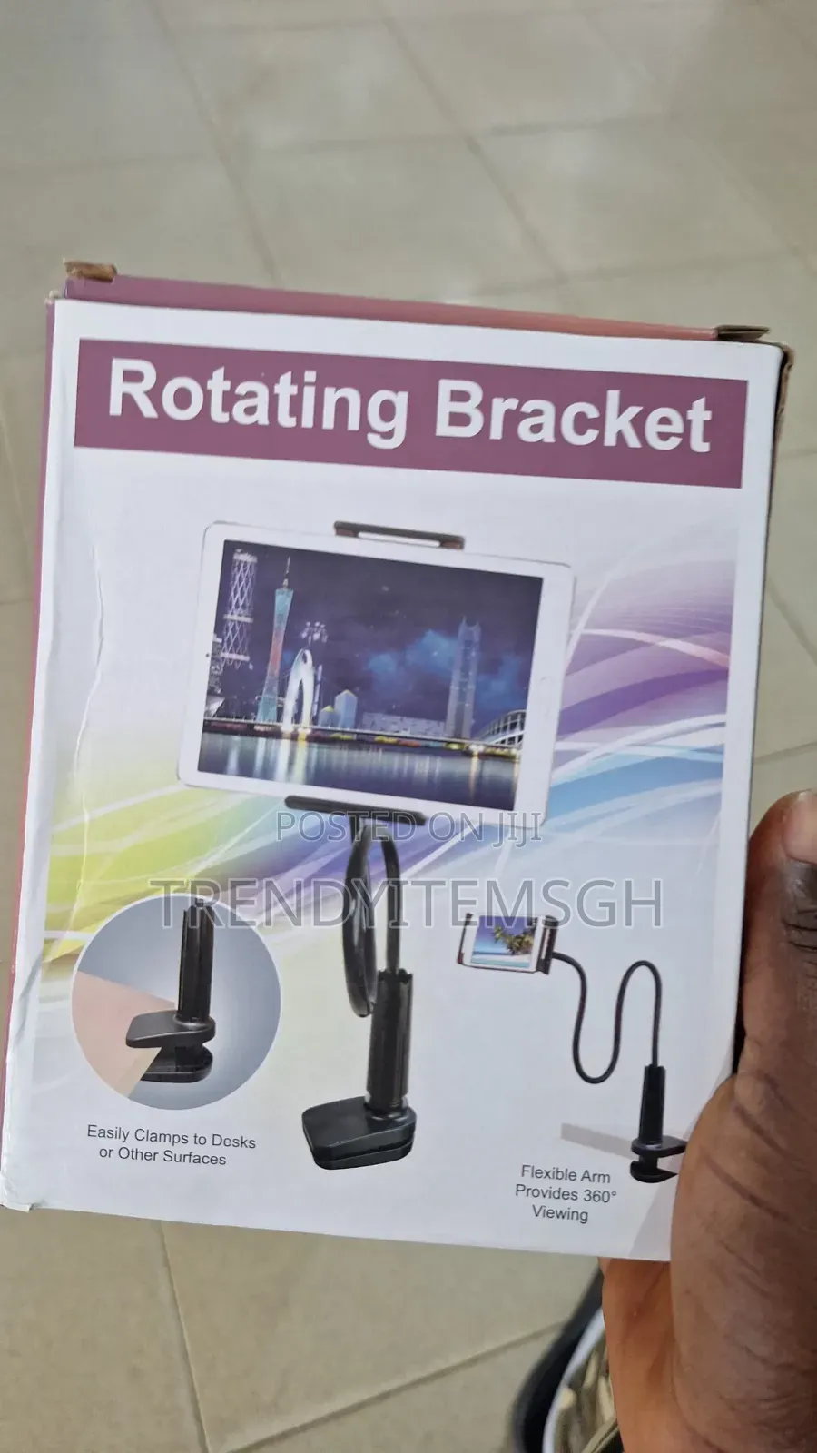 Rotating Flexible Tablet Phone Stand – Adjustable Clamp Holder