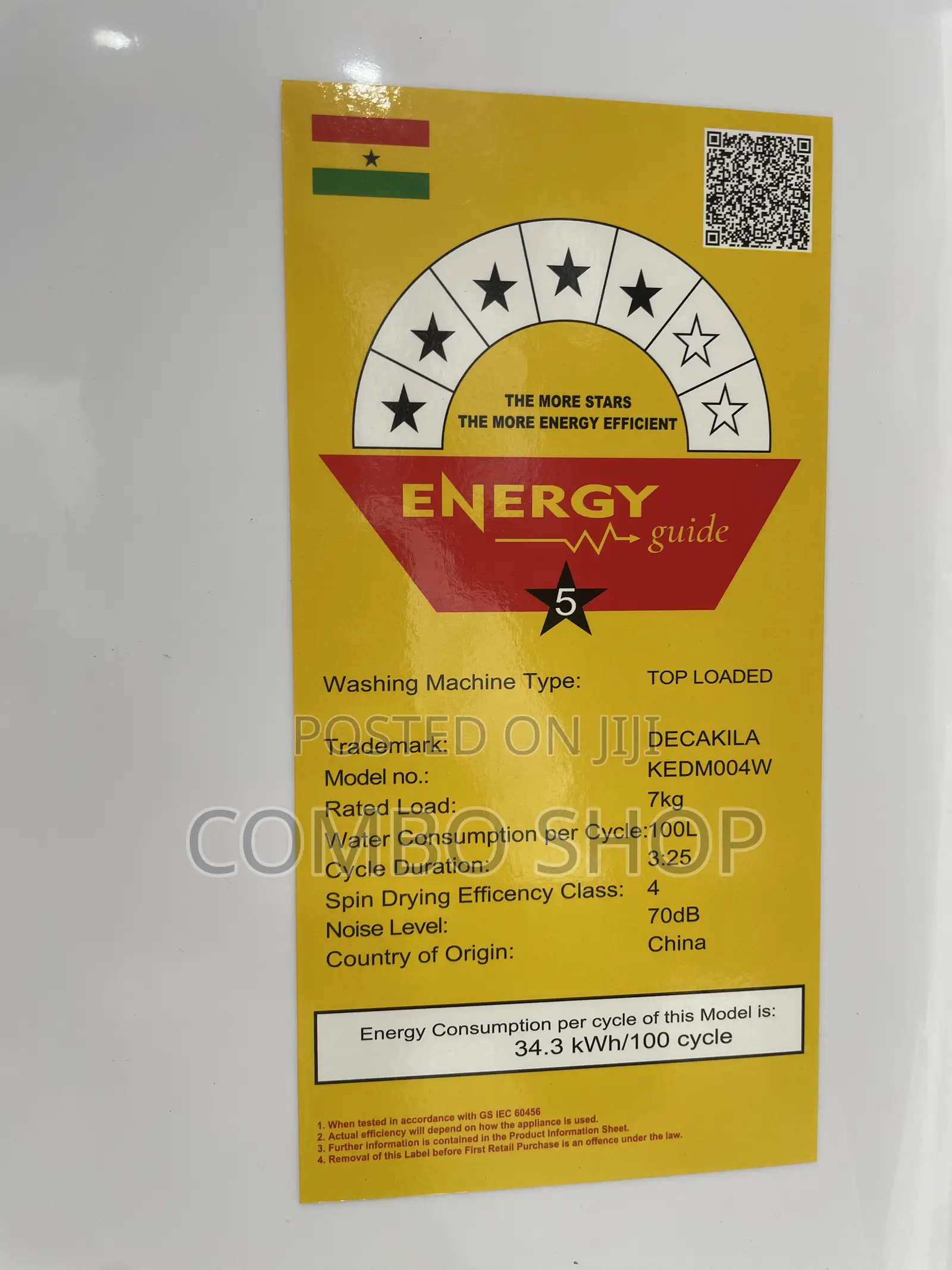 Decakila 7kg Washing Machine
