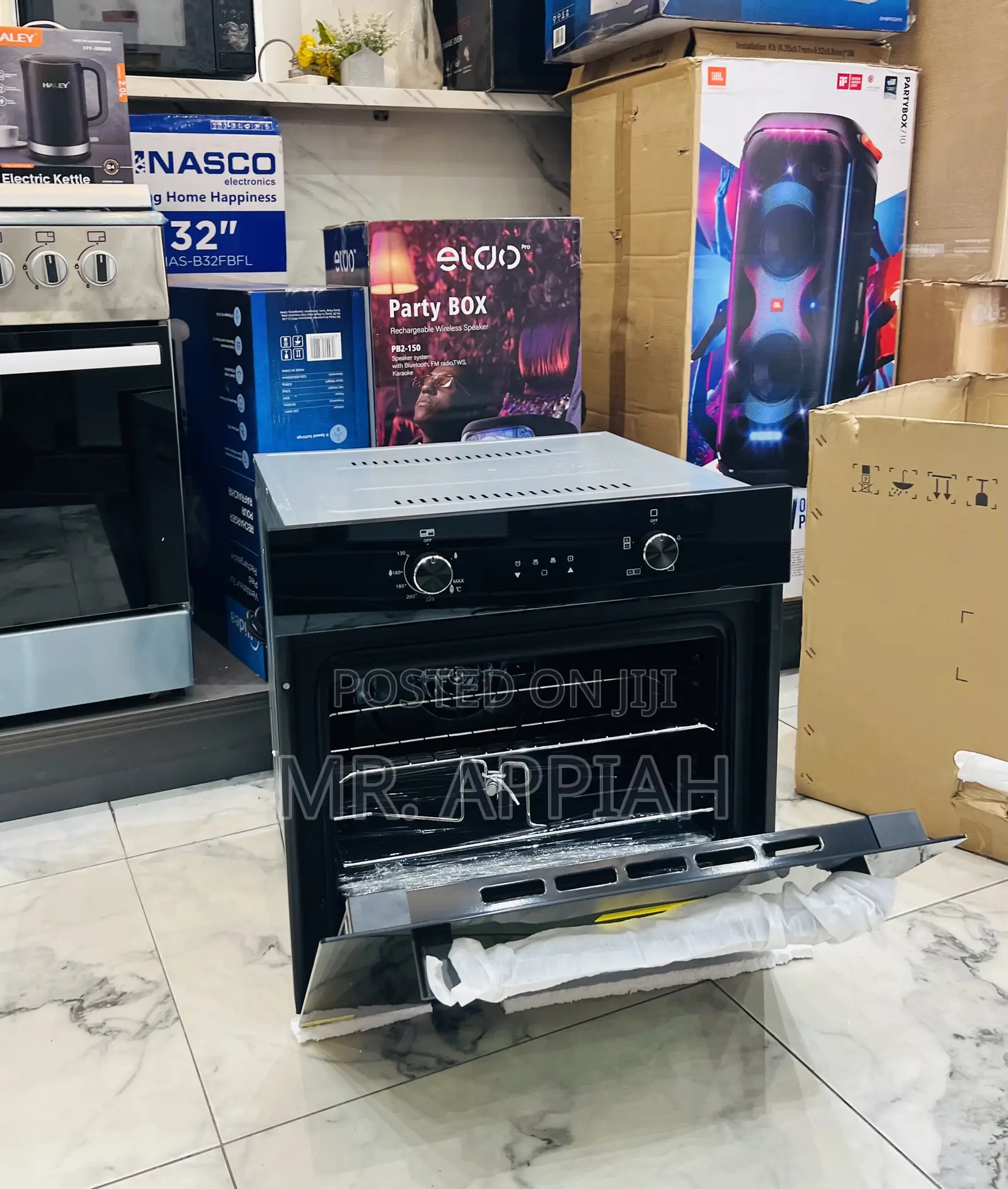Unique Kenwood 90cm Built in Electric Oven(Glass) Black