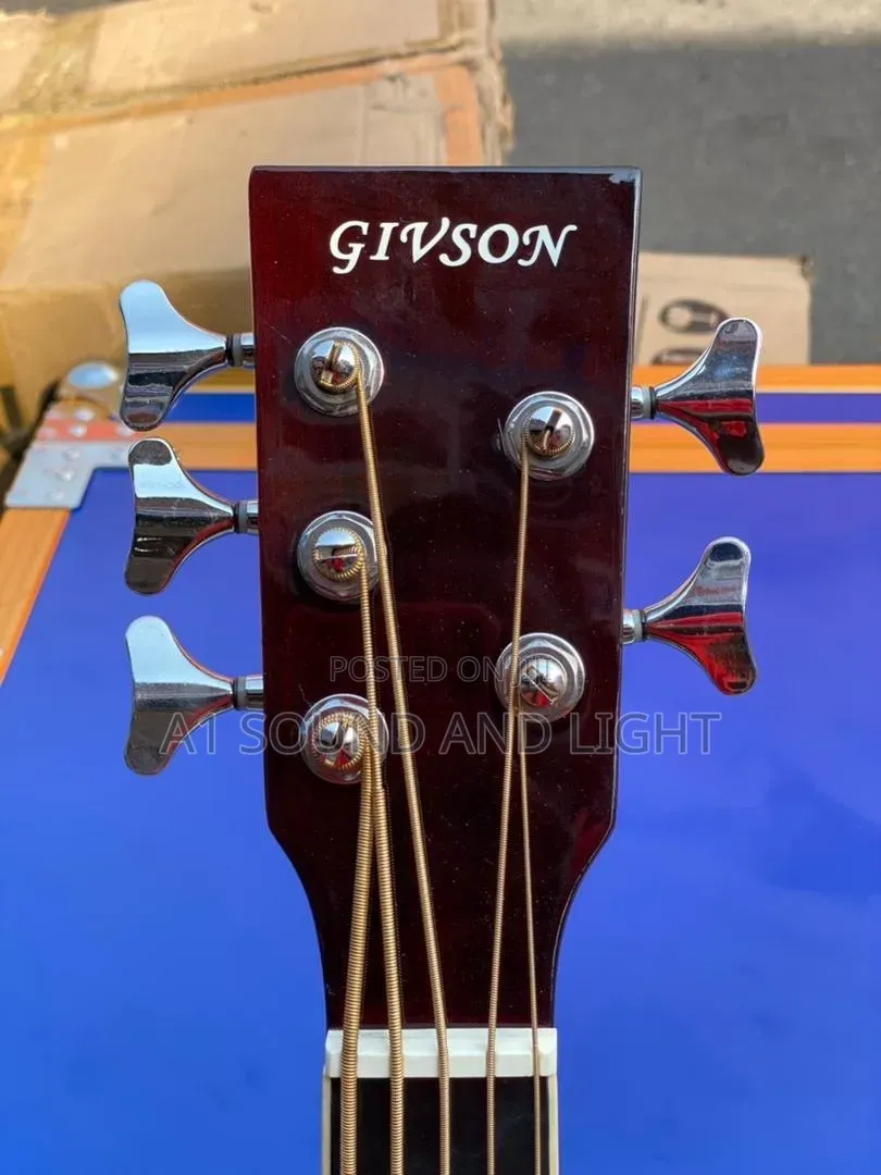 Givson 6-Strings Semi-Acoustic Guitar[Wine Red]