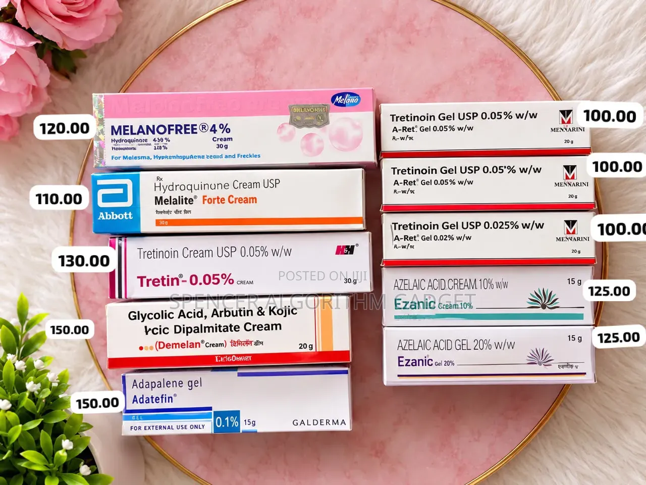 Tretinoin/Azelaic/Melanofree/Adepalene /Demelan/ Treatment Gel/Creams