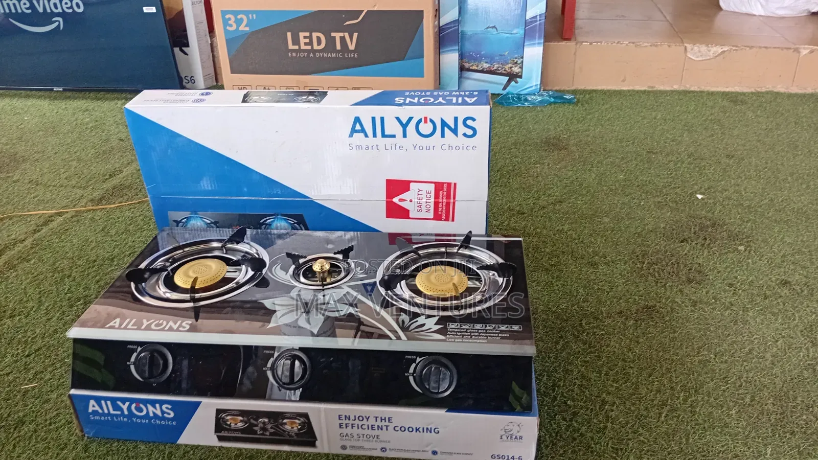 Ailyons FAS 7.5kW Gas Stove – Powerful Flame Easy Cooking