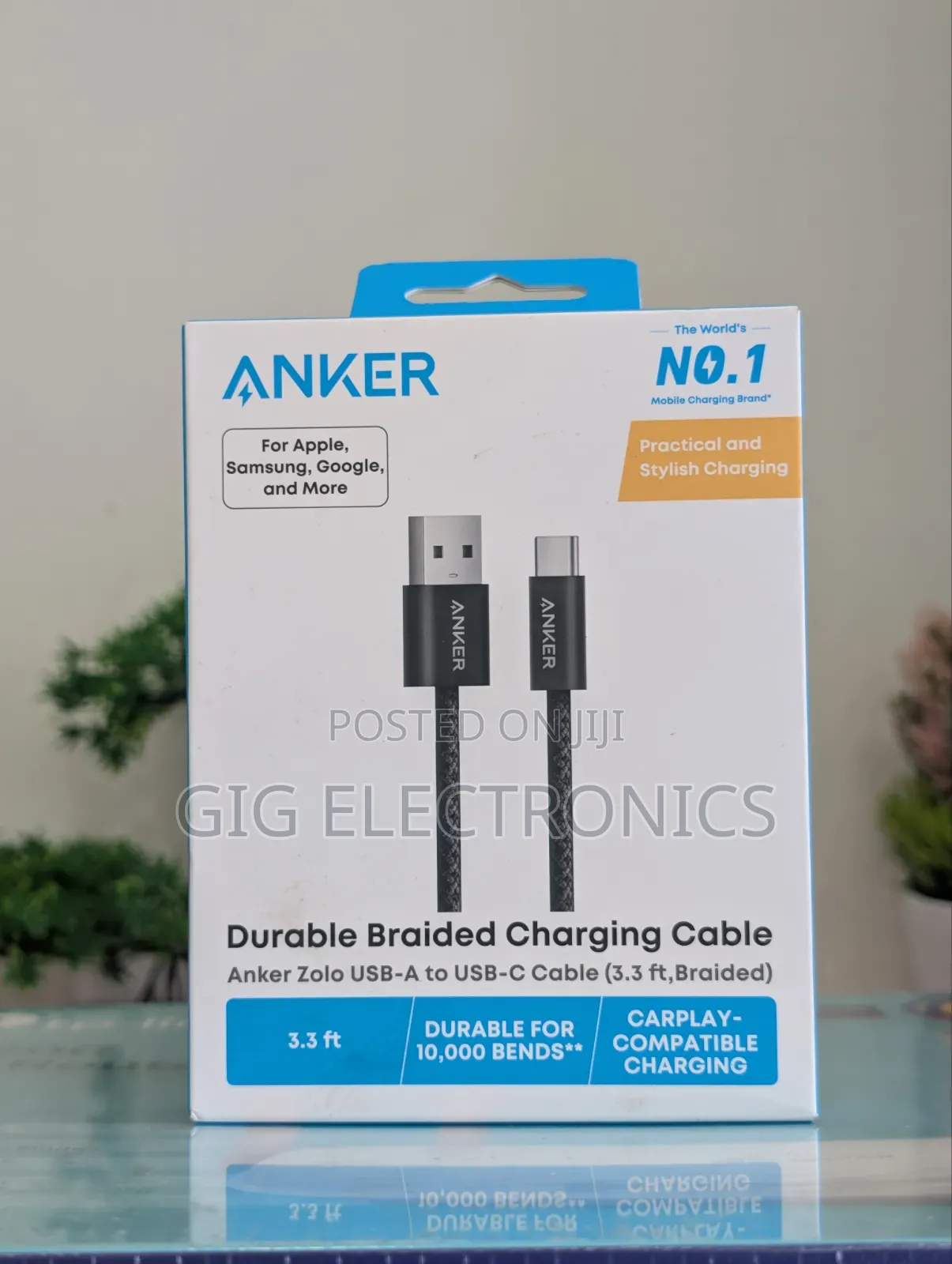 Anker Zolo USB to USB C Cable, 240W Fast Charging Cable(Black,3.3FT)