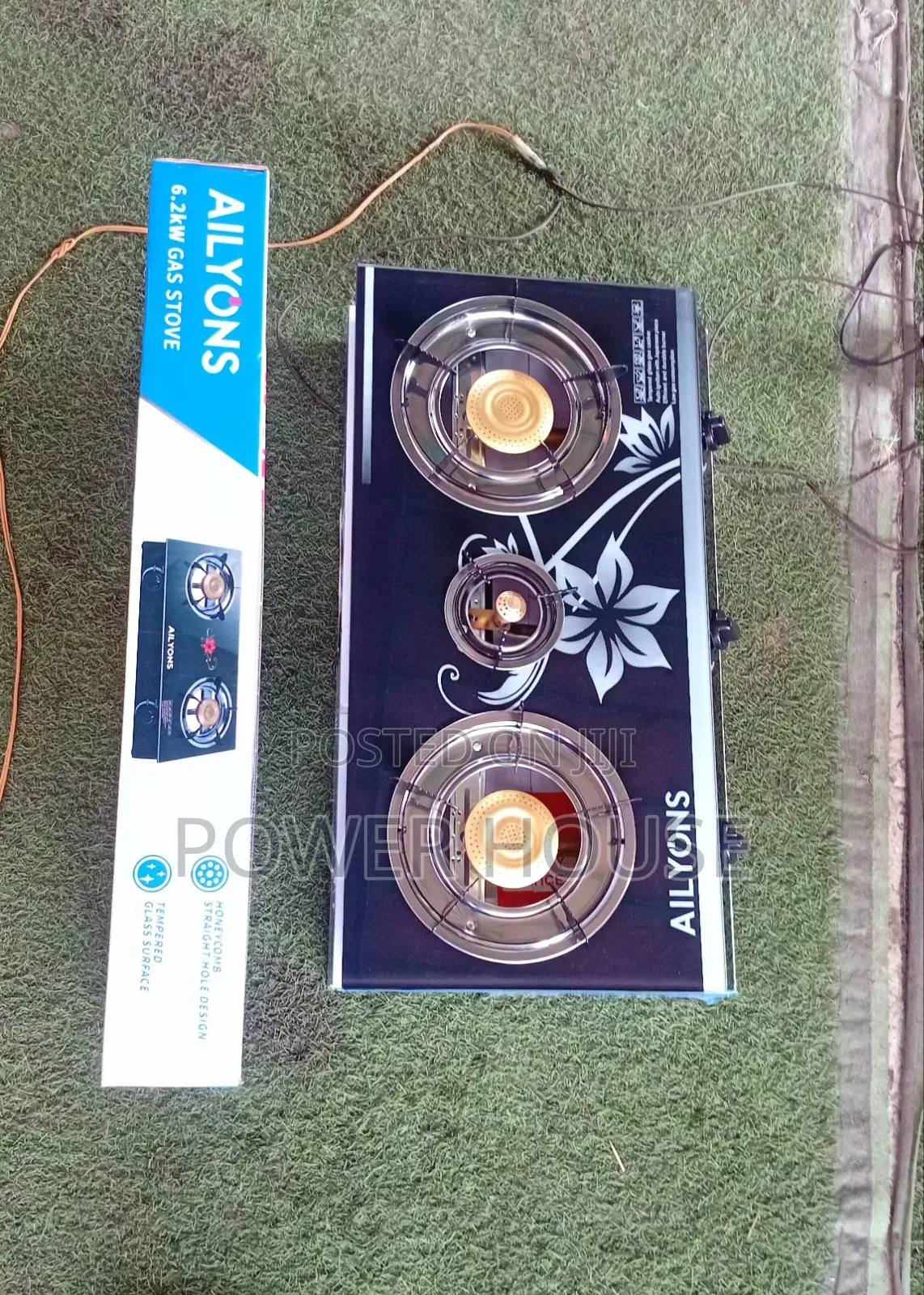 Premium Glass Top AILYONS 3-in-1 Gas Cooker 3-in-1